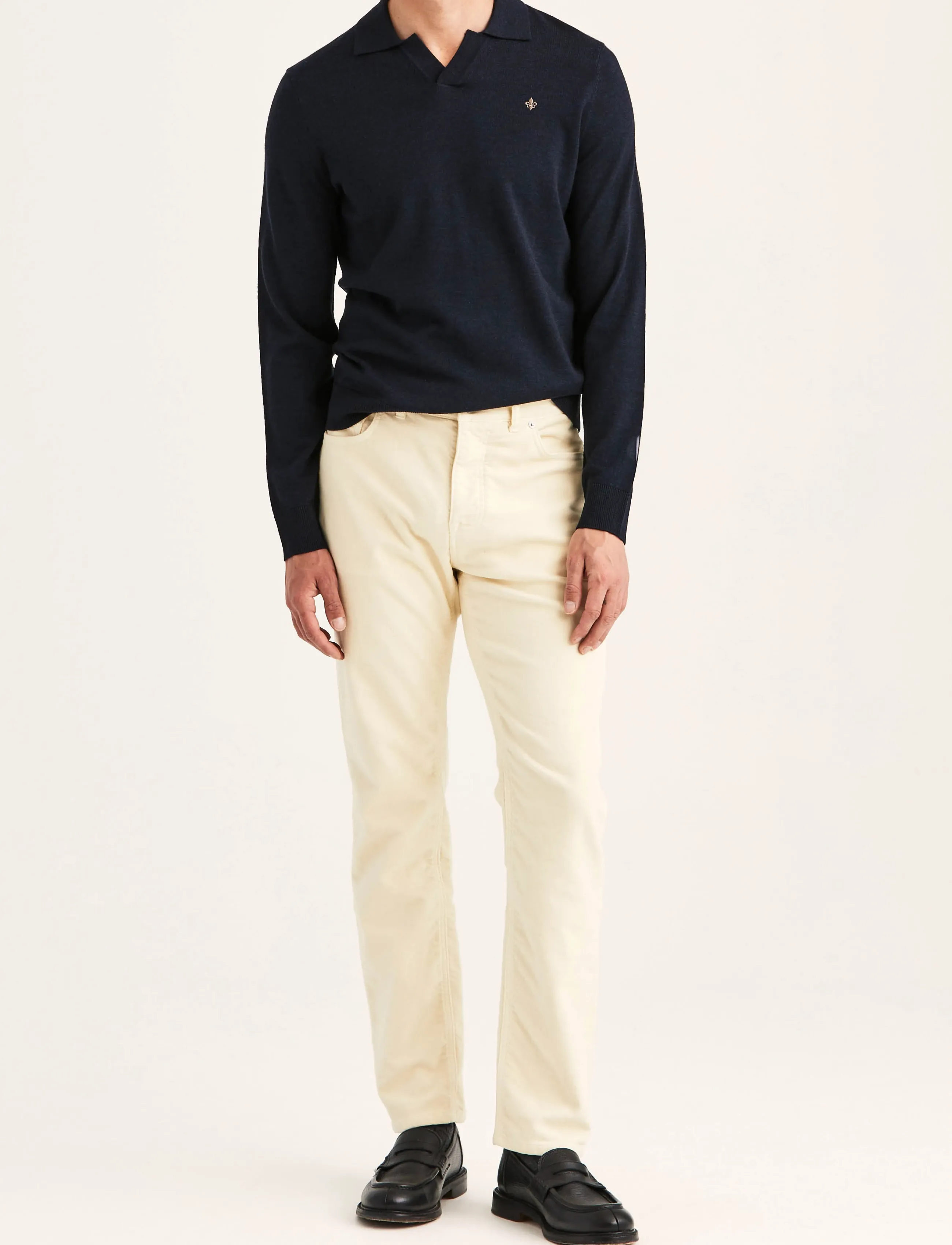 Morris - Merino Resort Polo - pikkade varrukatega kootud polod - navy - 3