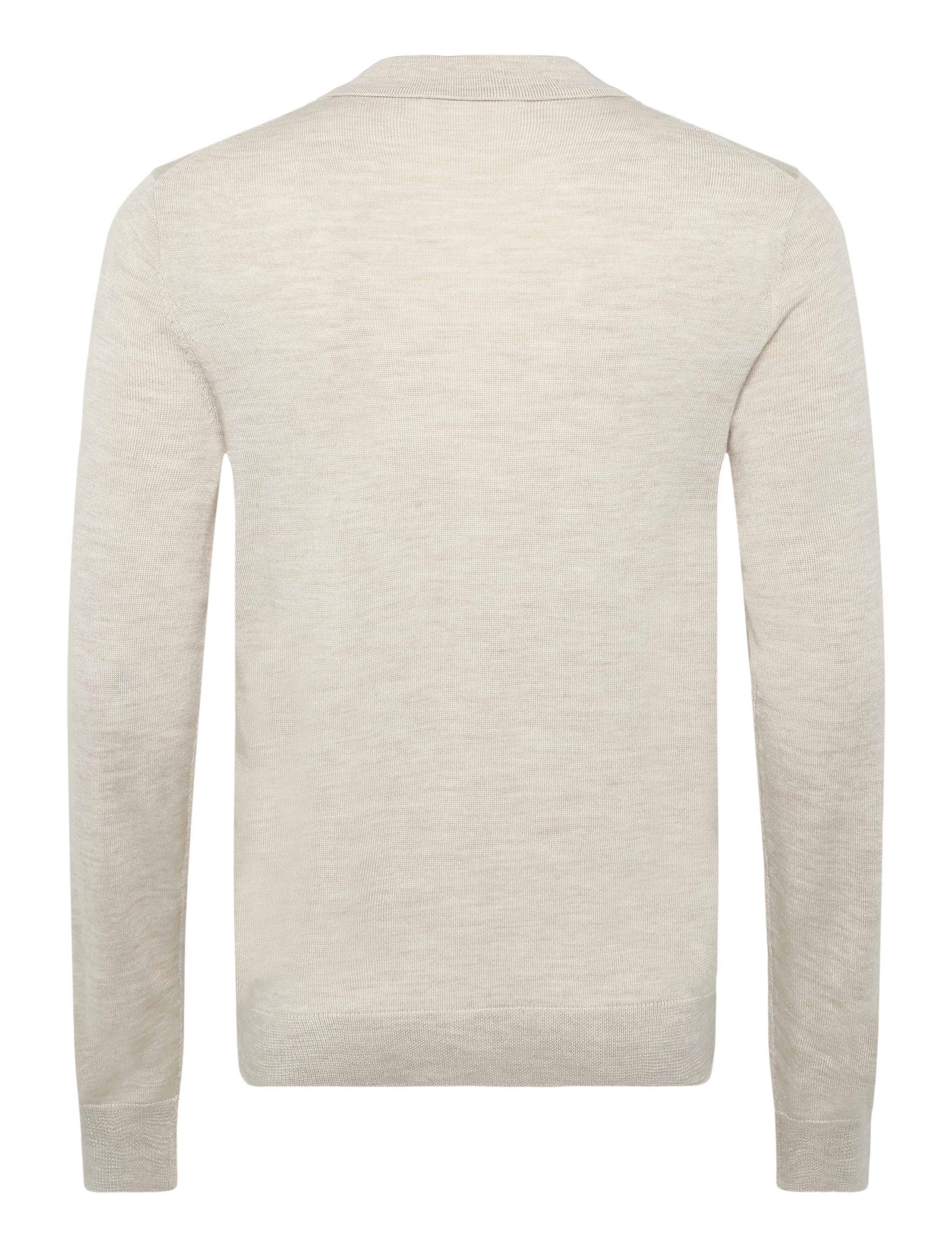 Morris - Merino Resort Polo - langärmelige strick-polohemden - off white - 2