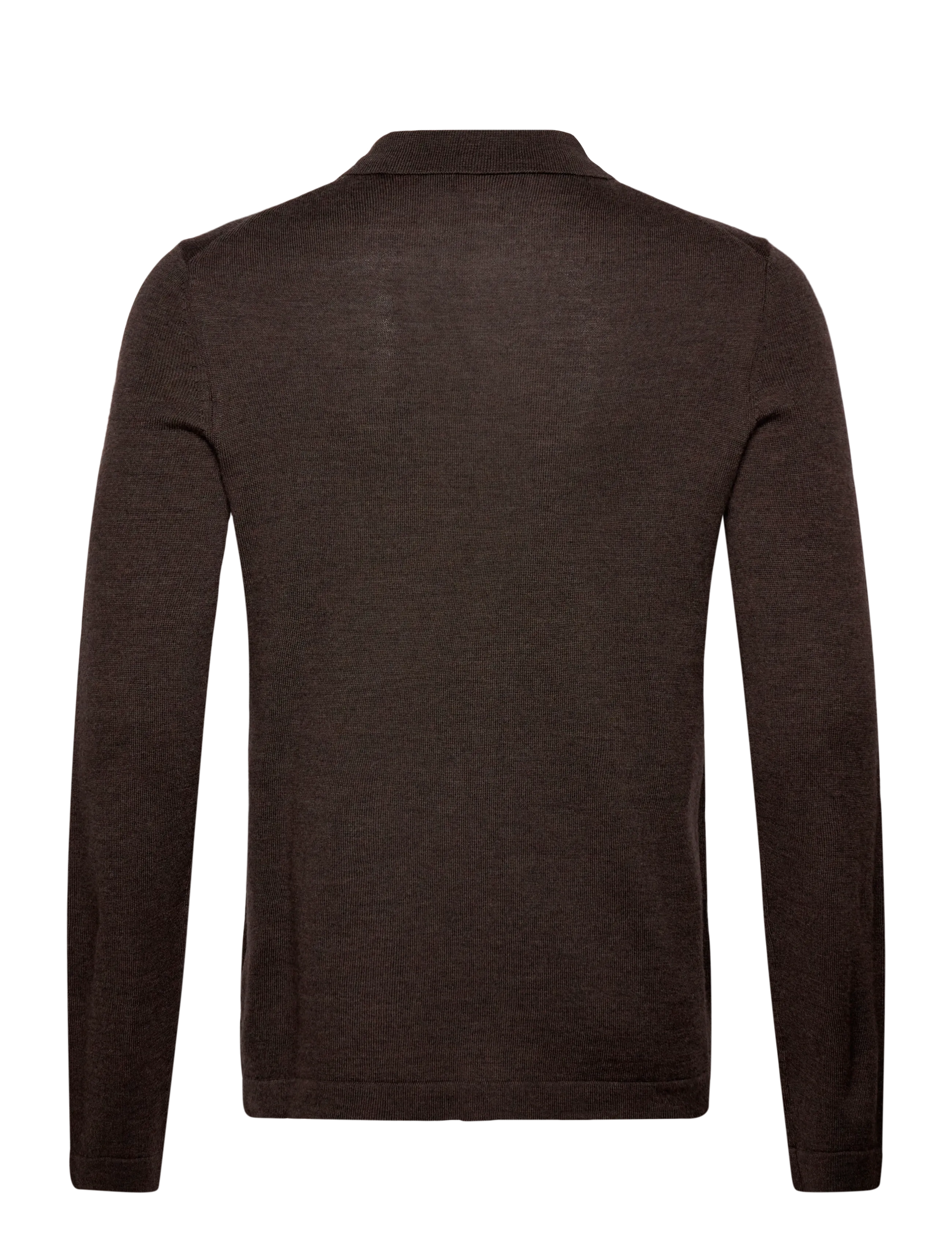 Morris - Merino Shirt Cardigan - koftor - brown - 2