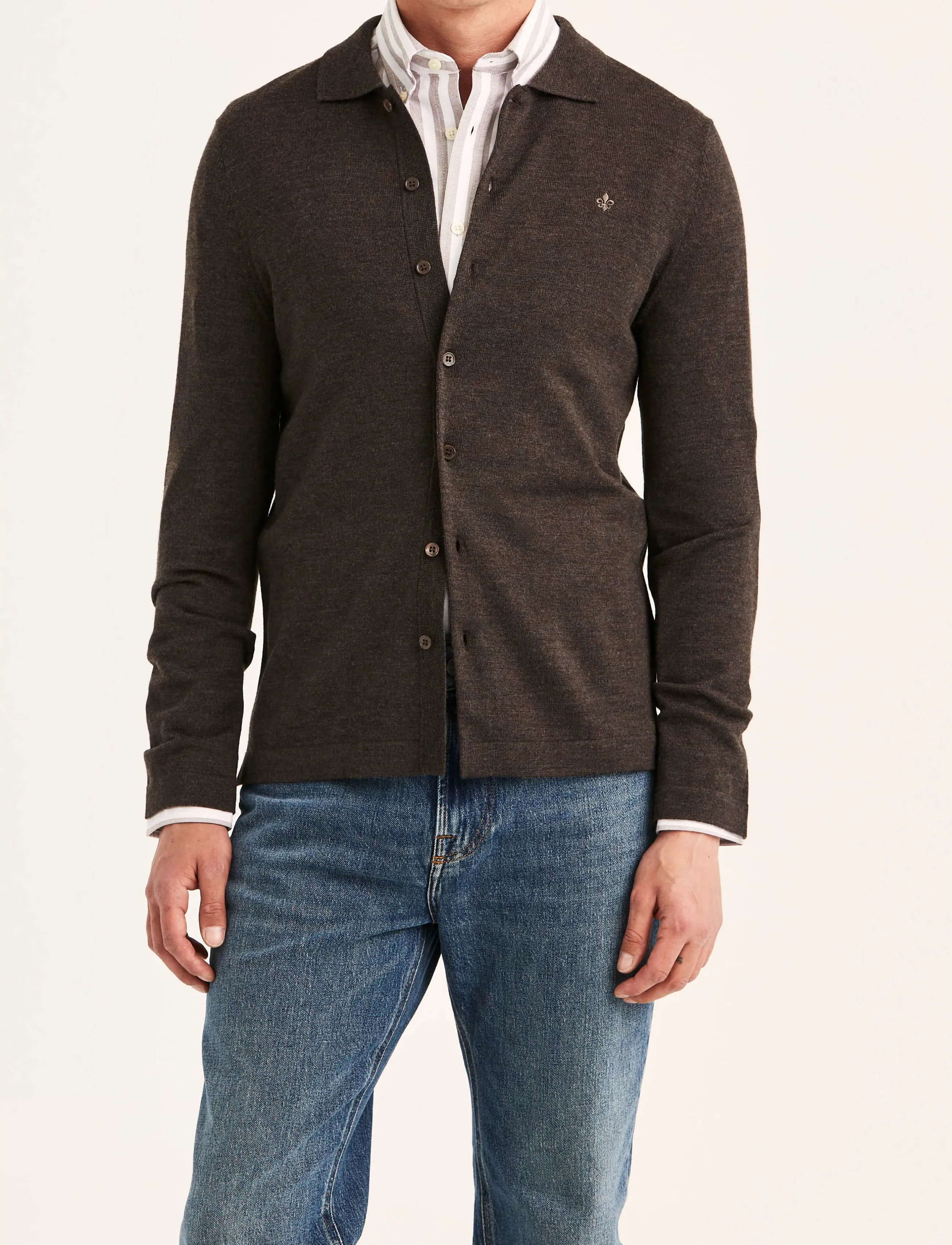 Merino Shirt Cardigan