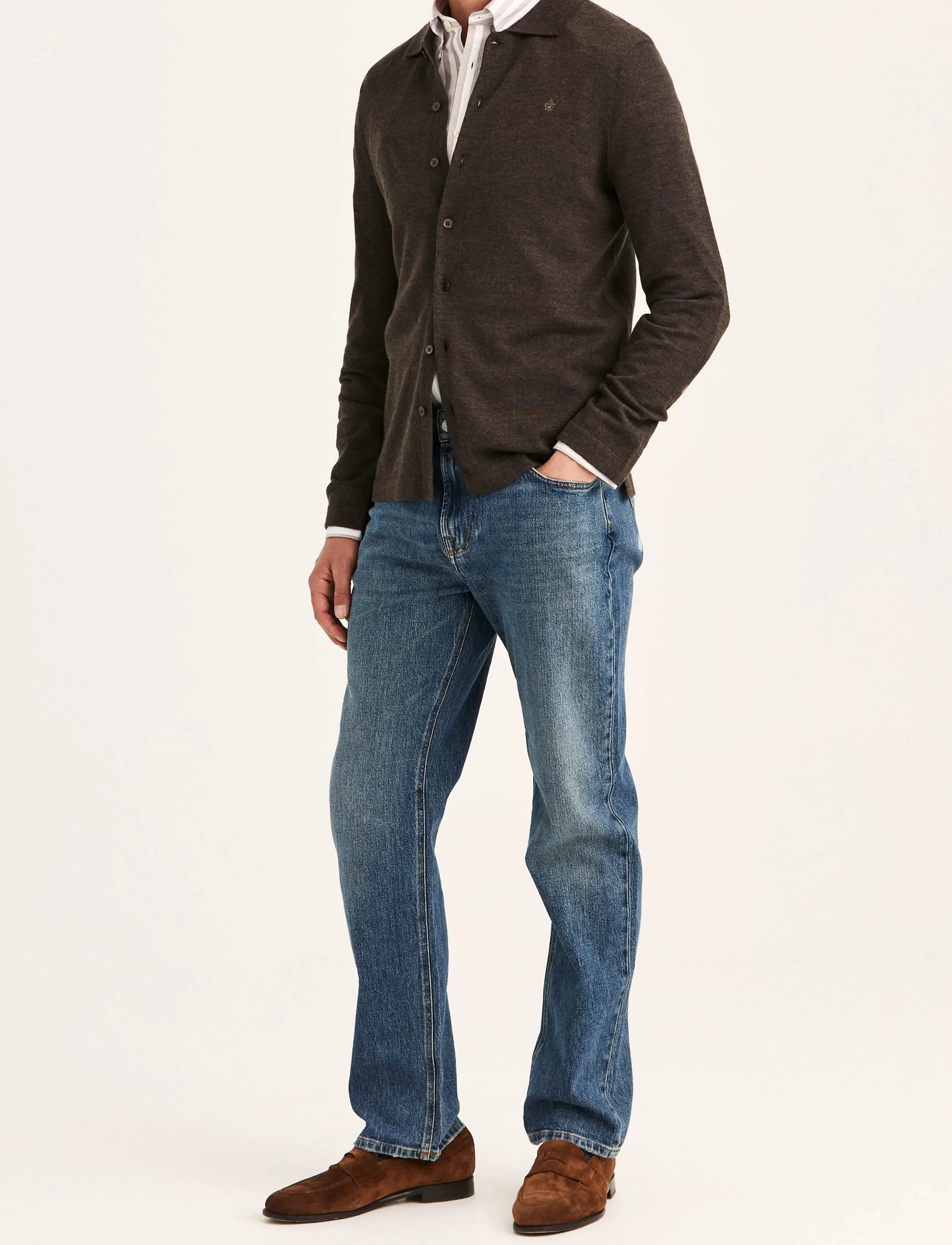 Morris Merino Shirt Cardigan herr – bild 2