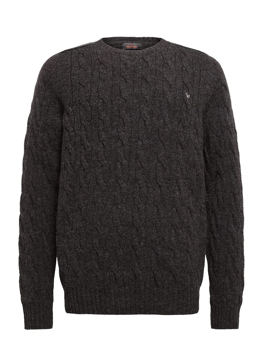 Morris - Archard Cable Sweater - Ümara kaelusega - brown - 1