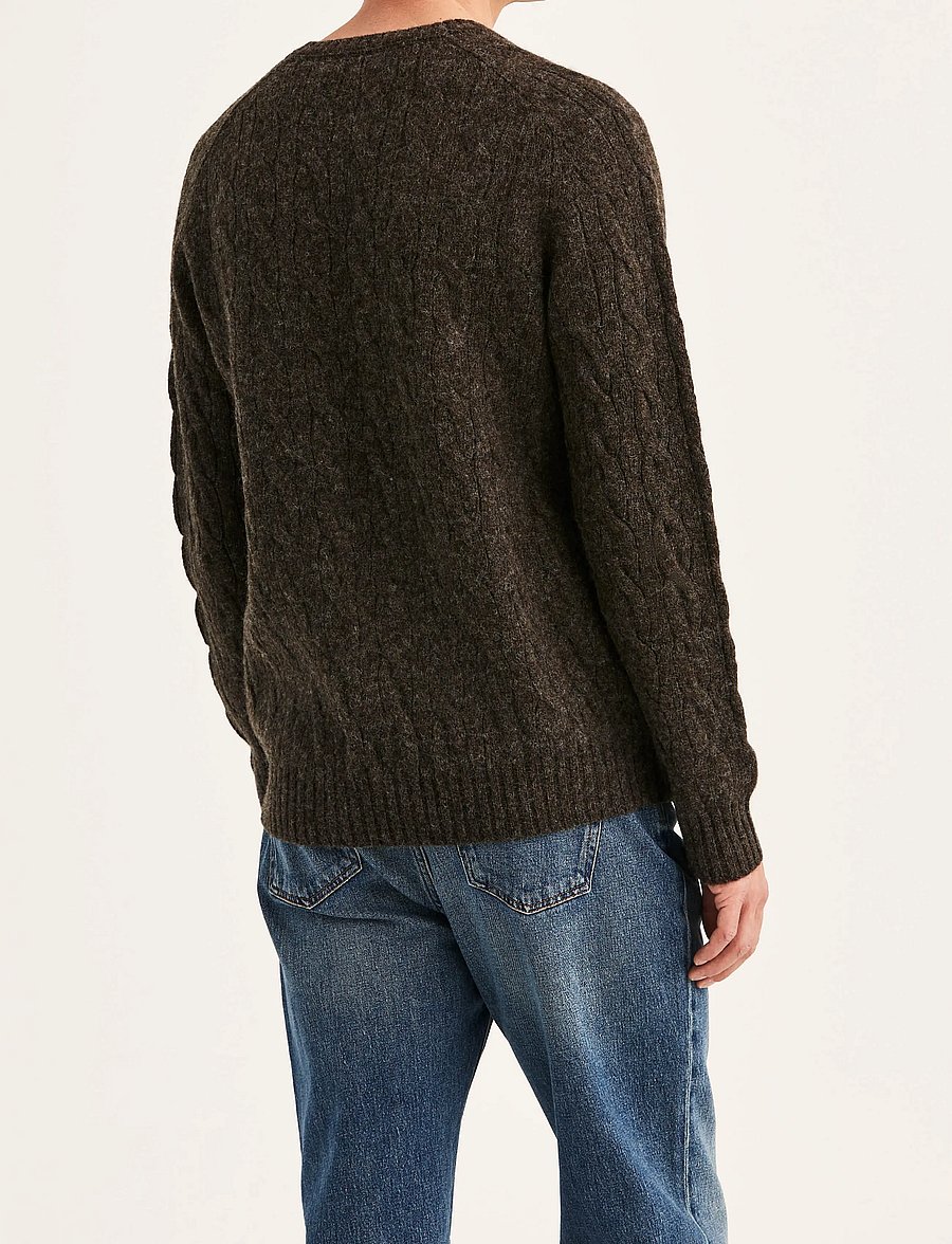Morris - Archard Cable Sweater - Ümara kaelusega - brown - 4