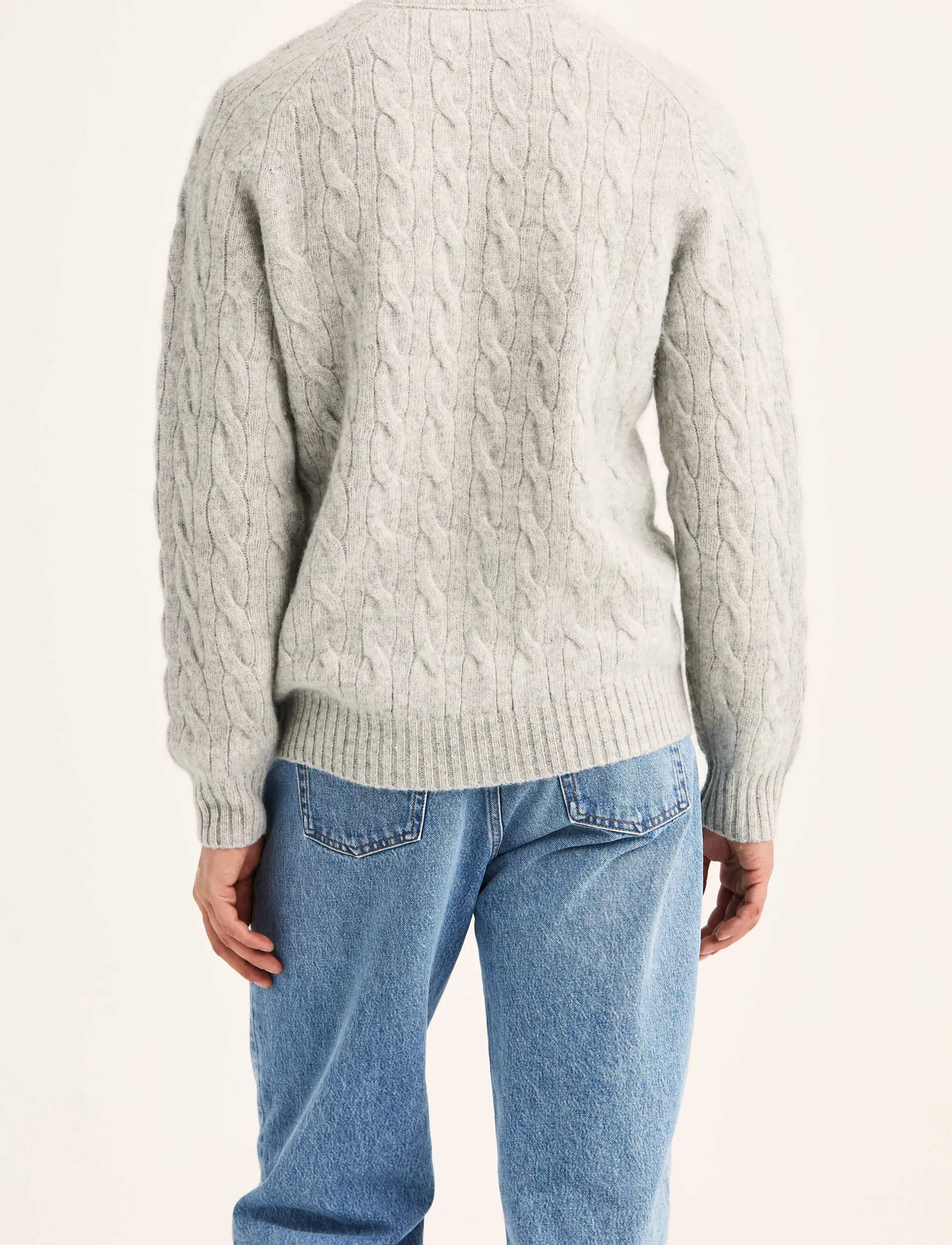 Morris - Archard Cable Sweater - rundhals - grey - 4