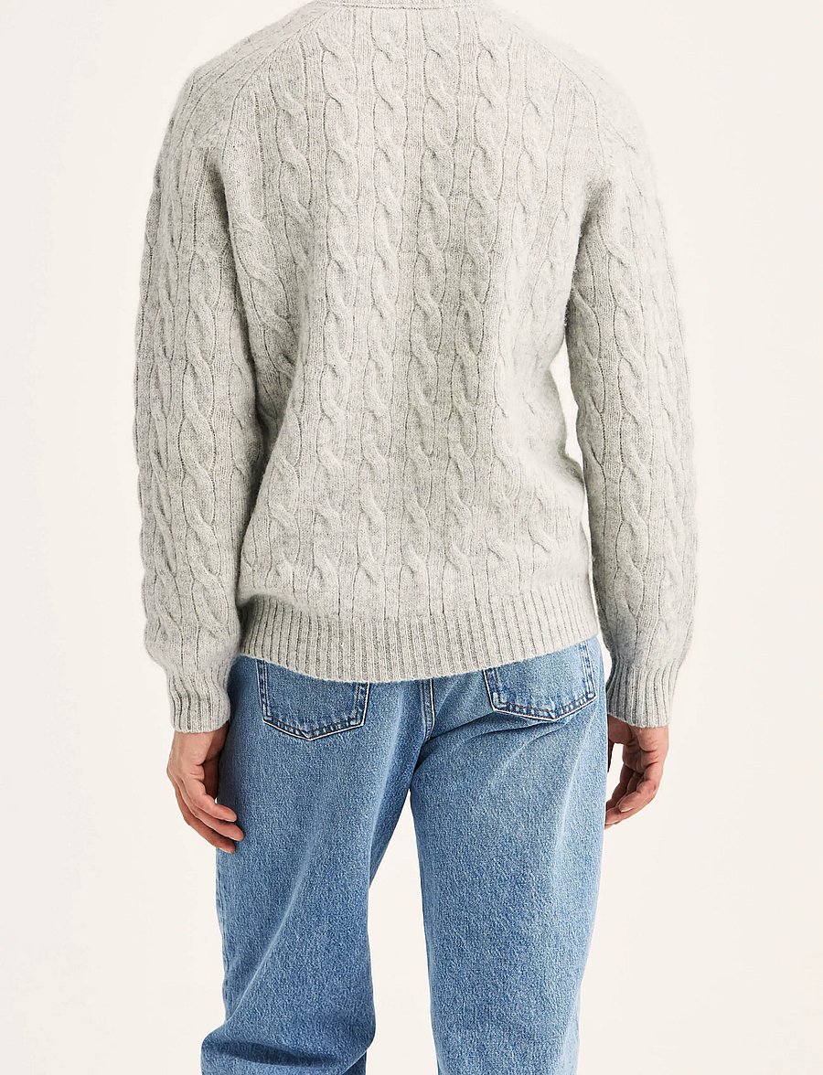 Morris - Archard Cable Sweater - rundhals - grey - 4