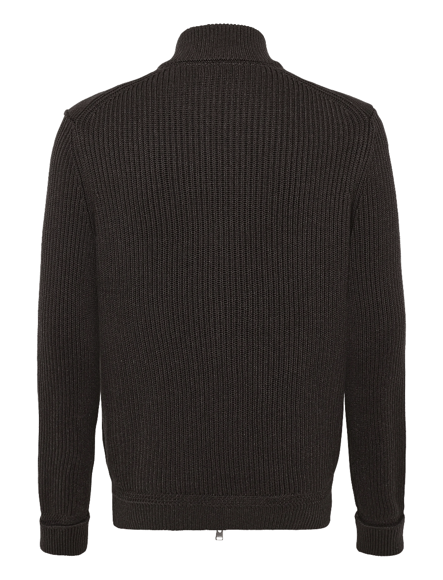 Morris - Duncan Zip Cardigan - strickjacken - brown - 2