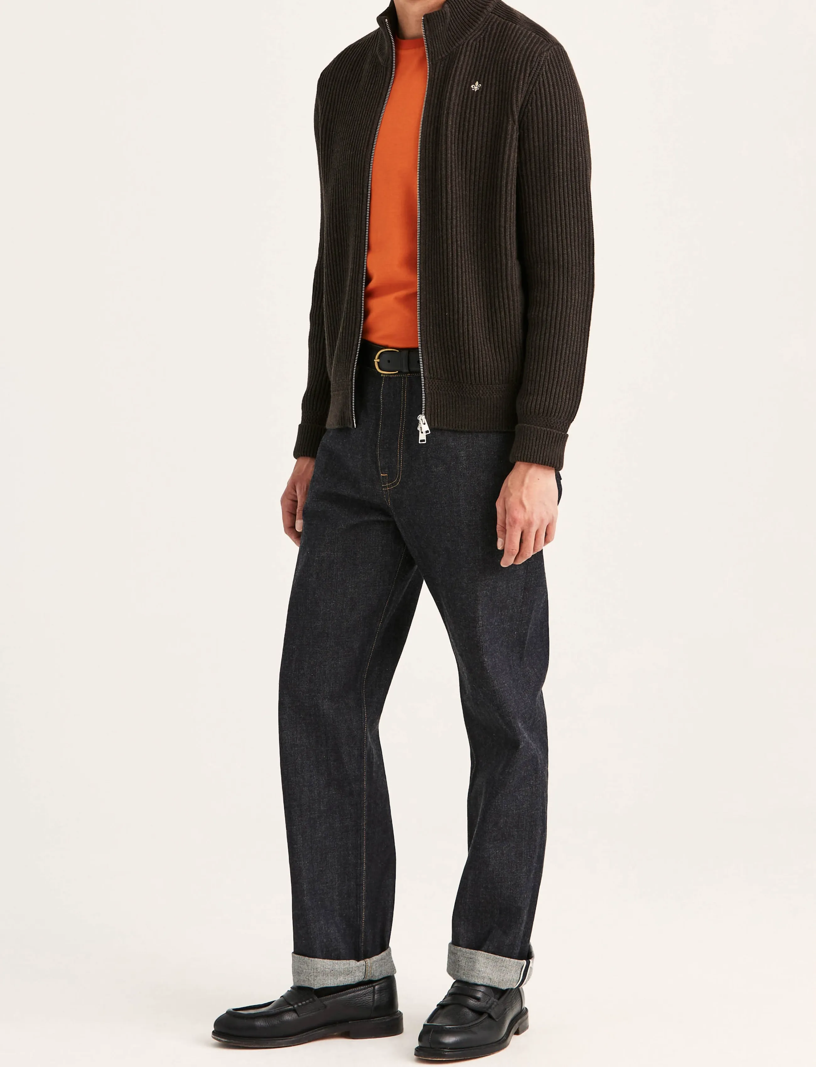 Morris - Duncan Zip Cardigan - strickjacken - brown - 3