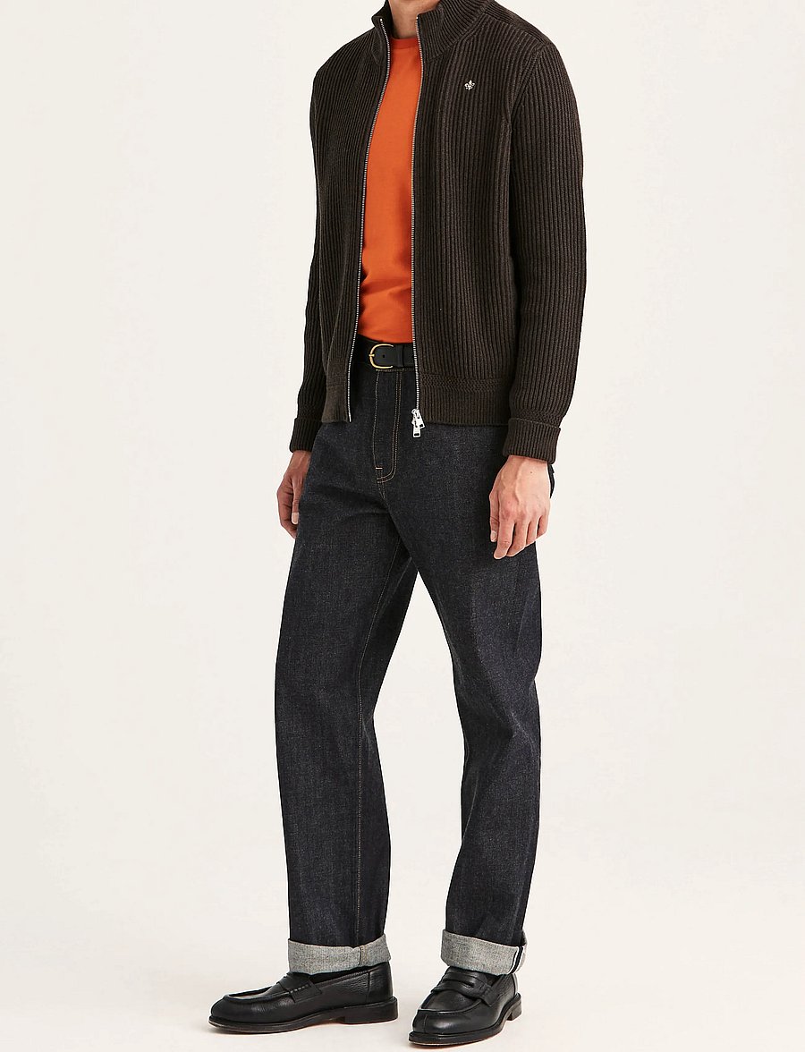 Morris - Duncan Zip Cardigan - strickjacken - brown - 3