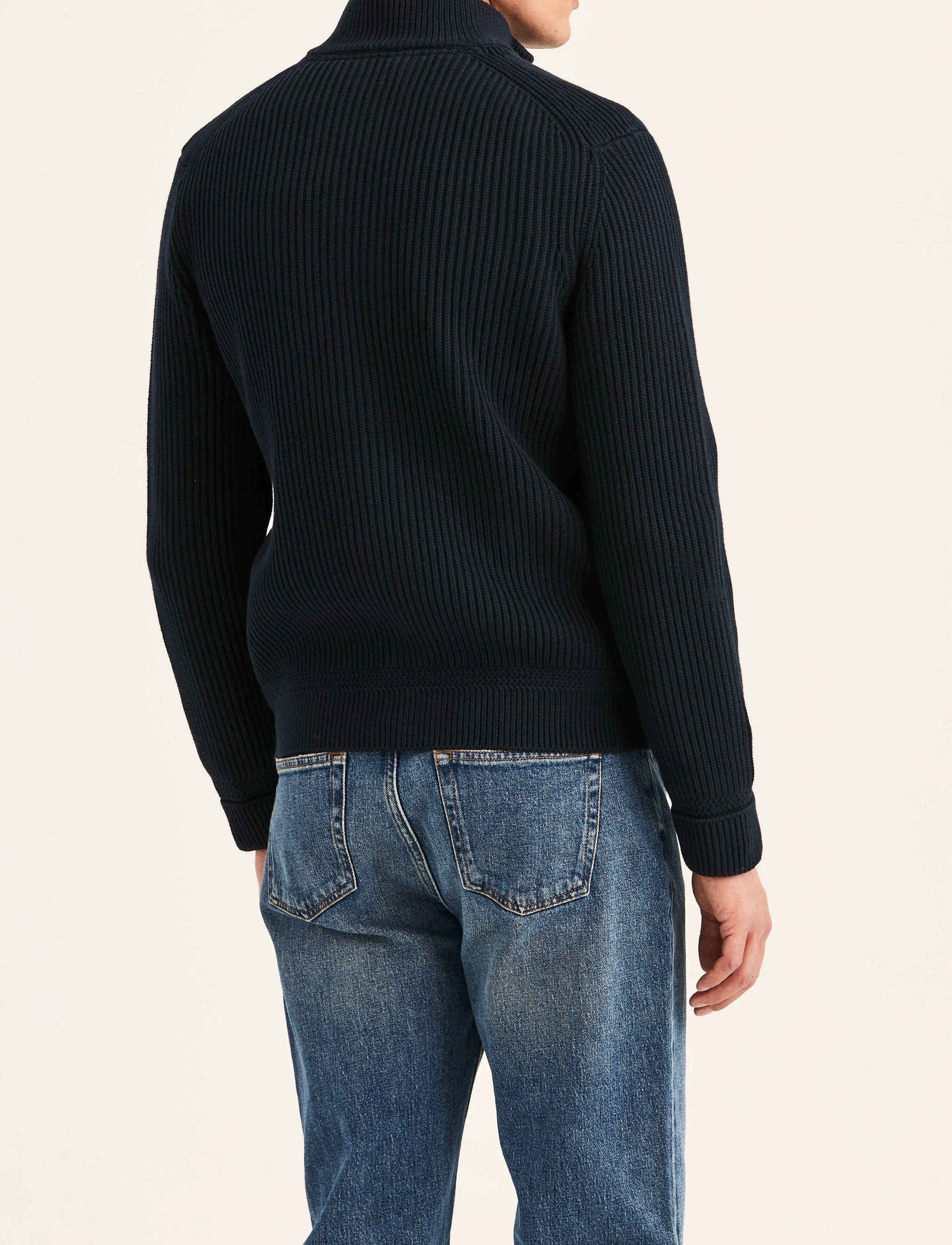 Morris - Duncan Zip Cardigan - old blue - 4