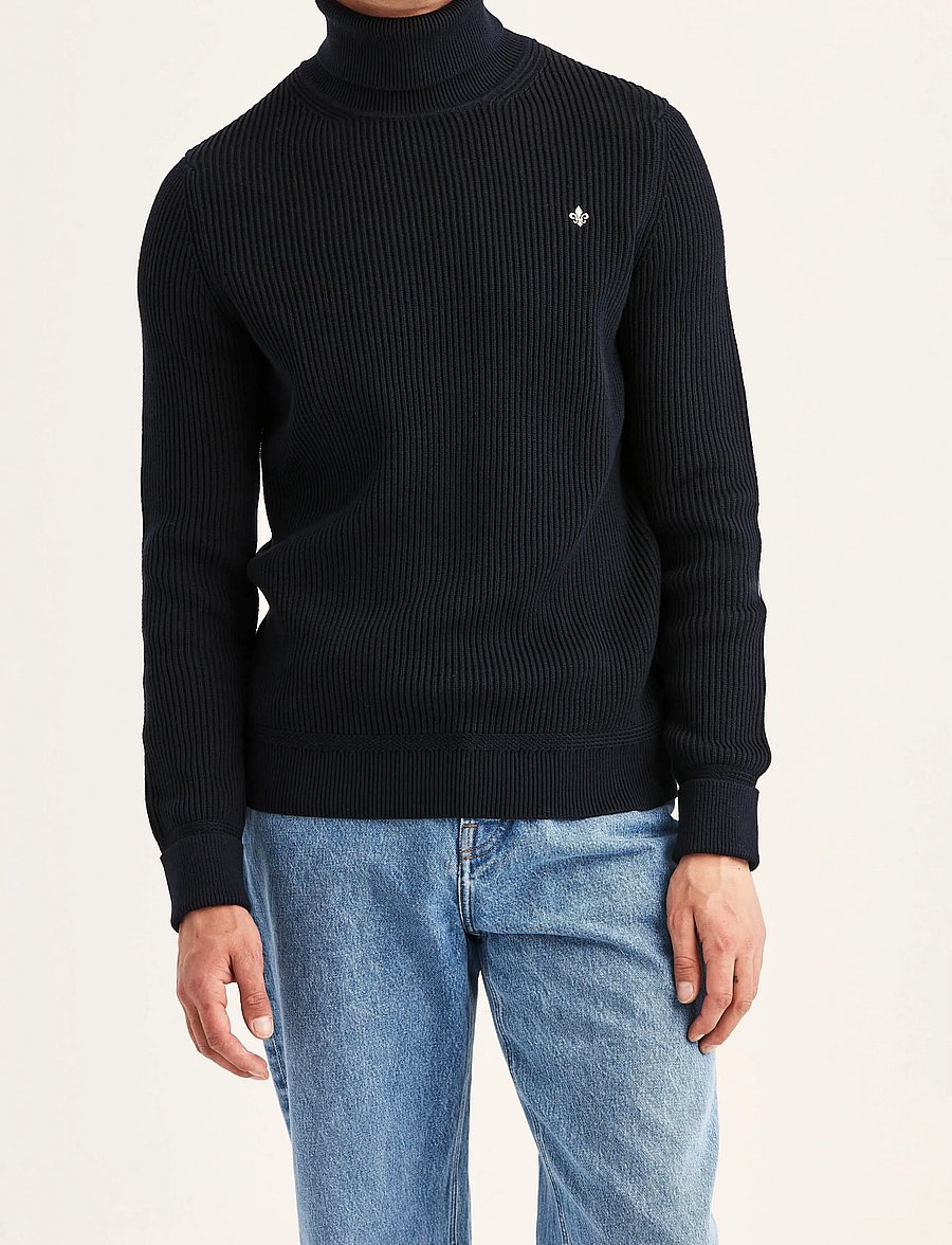 Morris - Wallace Roller Neck - turtlenecks - old blue - 0