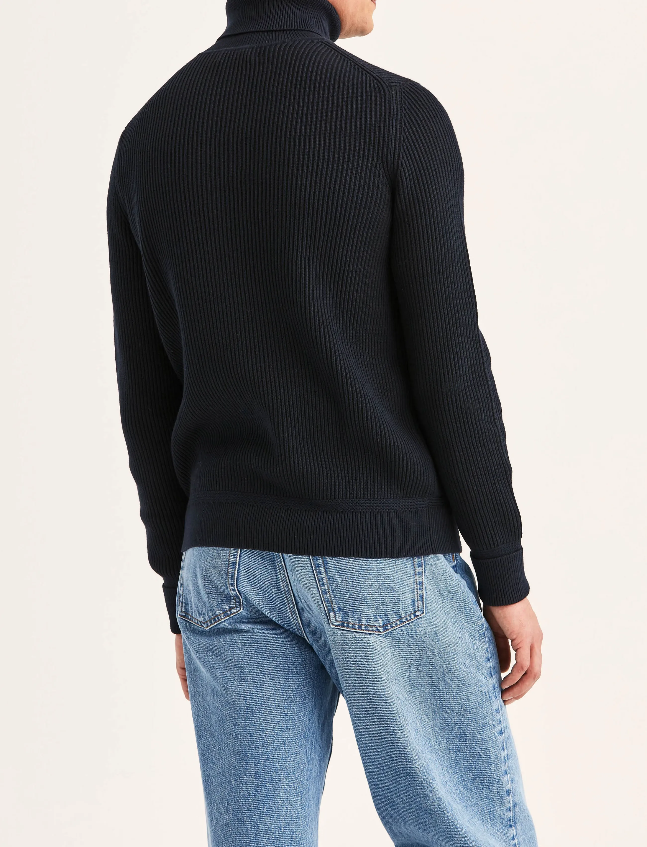 Morris - Wallace  Roller Neck - turtlenecks - old blue - 4