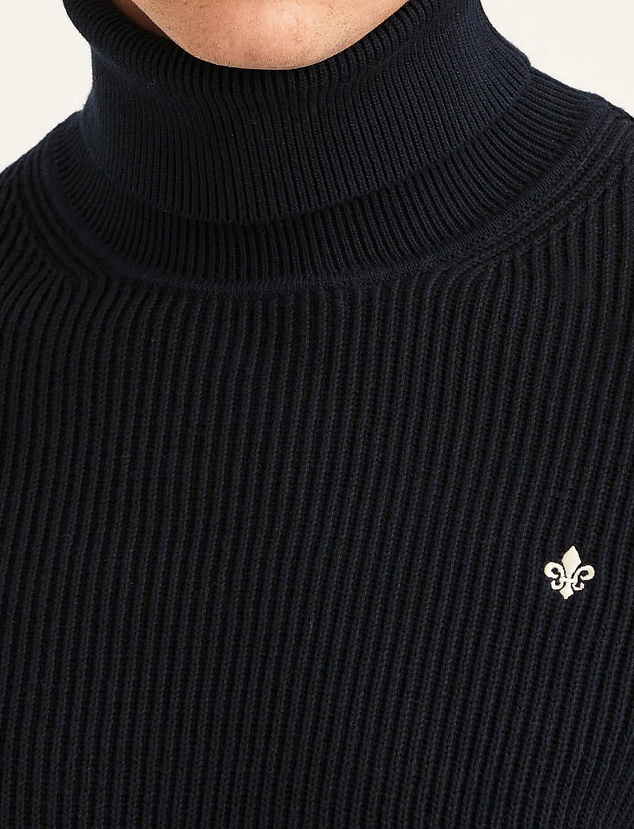 Morris - Wallace Roller Neck - turtlenecks - old blue - 5