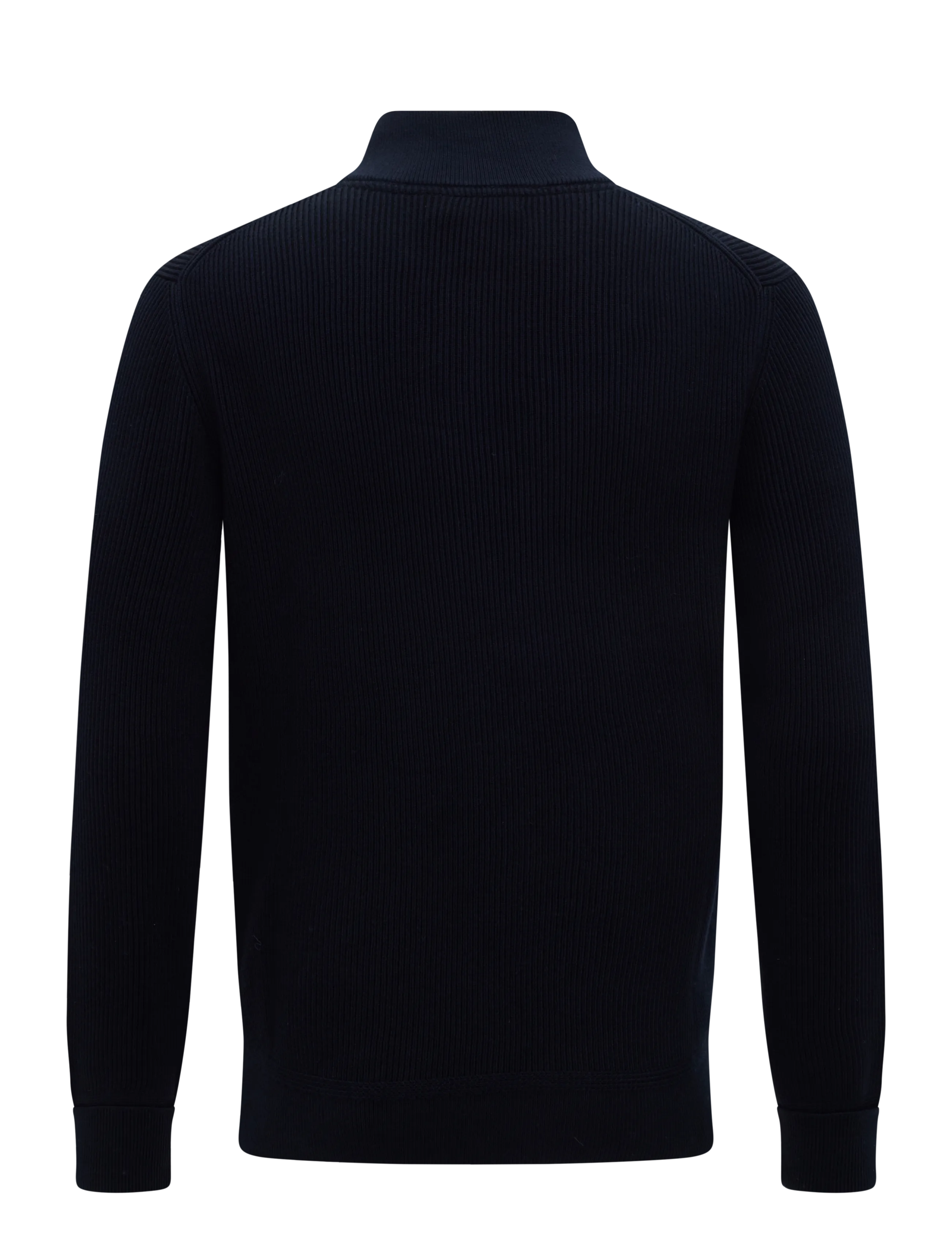 Morris - Niall Half Button Sweater - poloer i strik med lange ærmer - old blue - 2