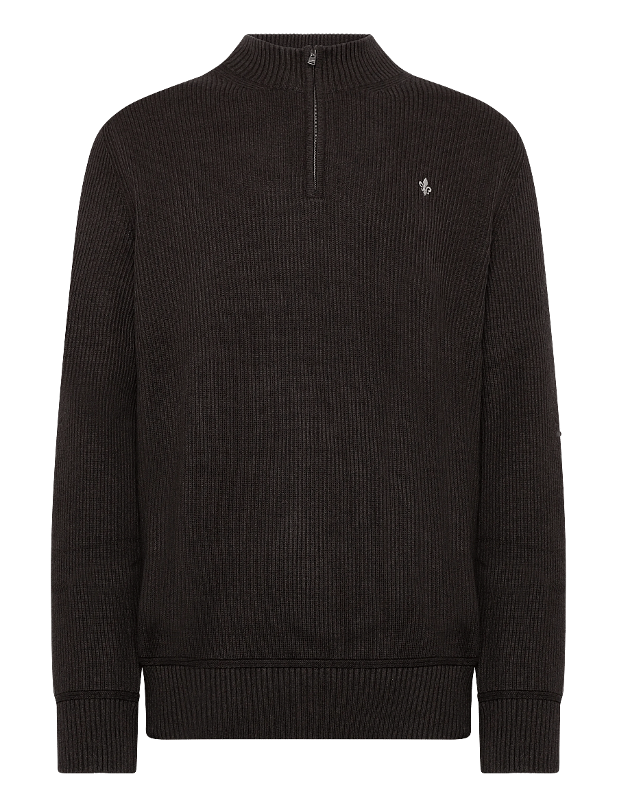 Morris - Colin Half Zip - halfzip strik - brown - 1