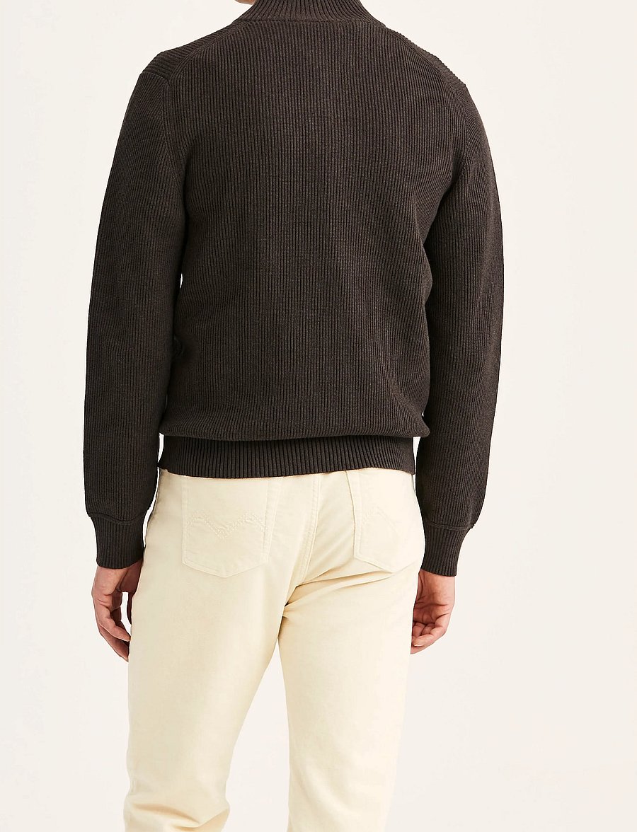 Morris - Colin Half Zip - halfzip strik - brown - 4