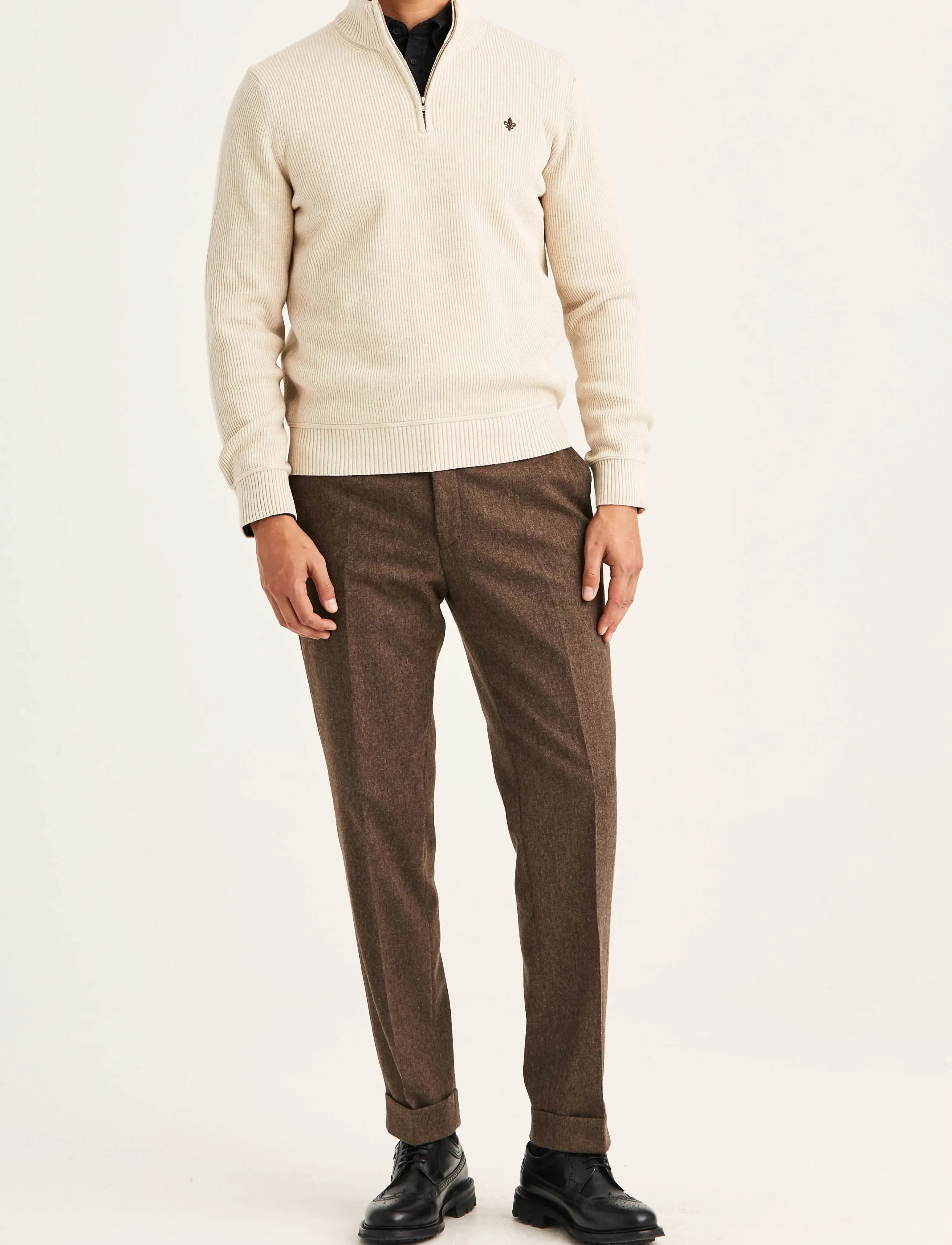 Morris - Colin Half Zip - khaki - 3