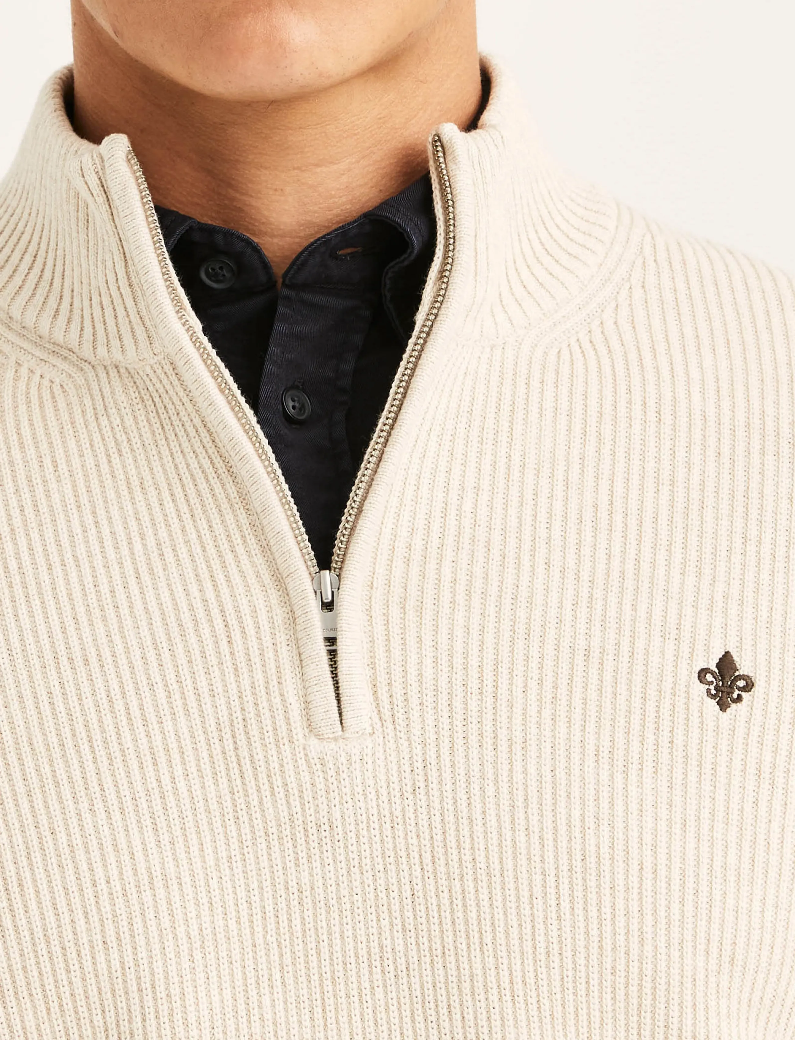 Morris - Colin Half Zip - khaki - 5