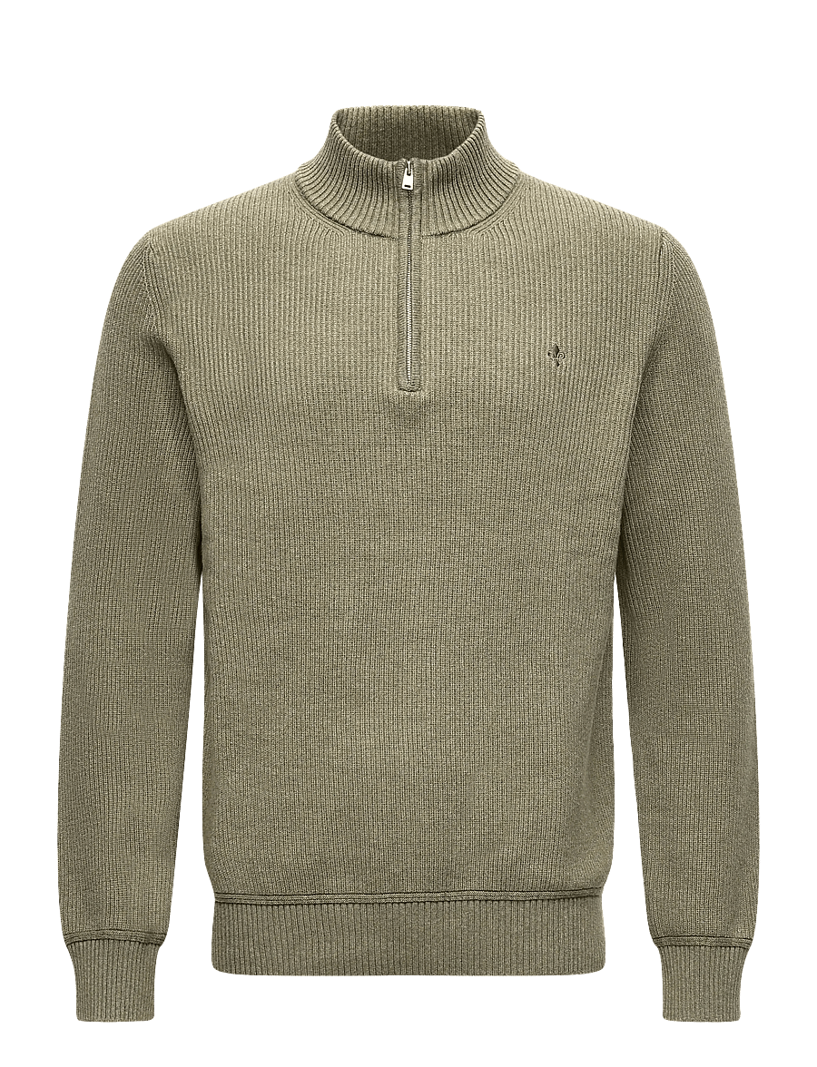 Morris - Colin Half Zip - halfzip strik - olive - 1