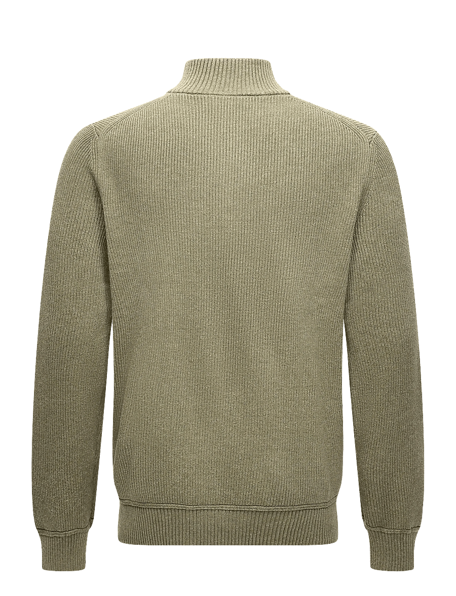 Morris - Colin Half Zip - halfzip strik - olive - 2