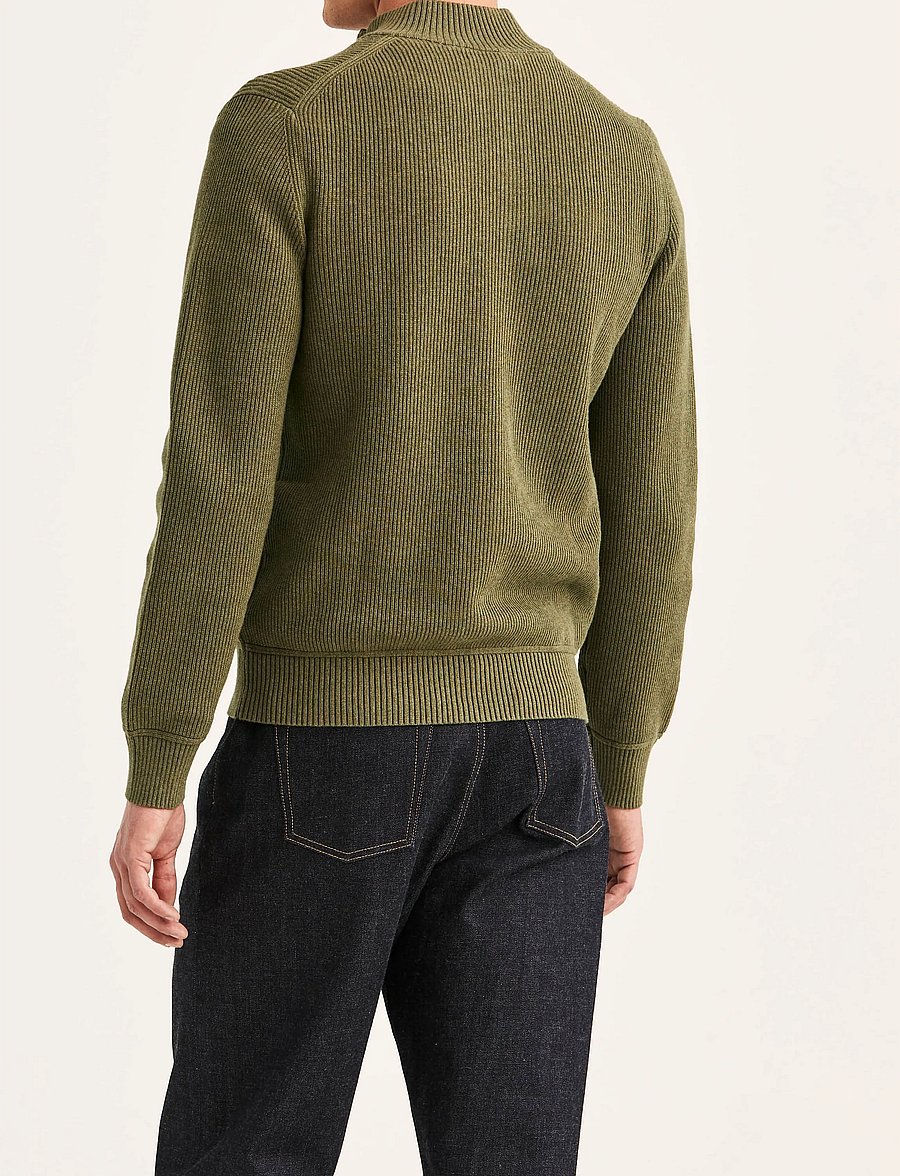 Morris - Colin Half Zip - halfzip strik - olive - 4