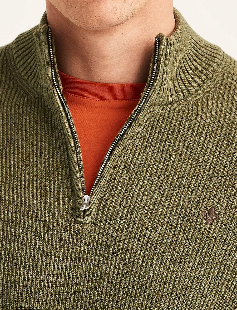 Morris - Colin Half Zip - halfzip strik - olive - 5