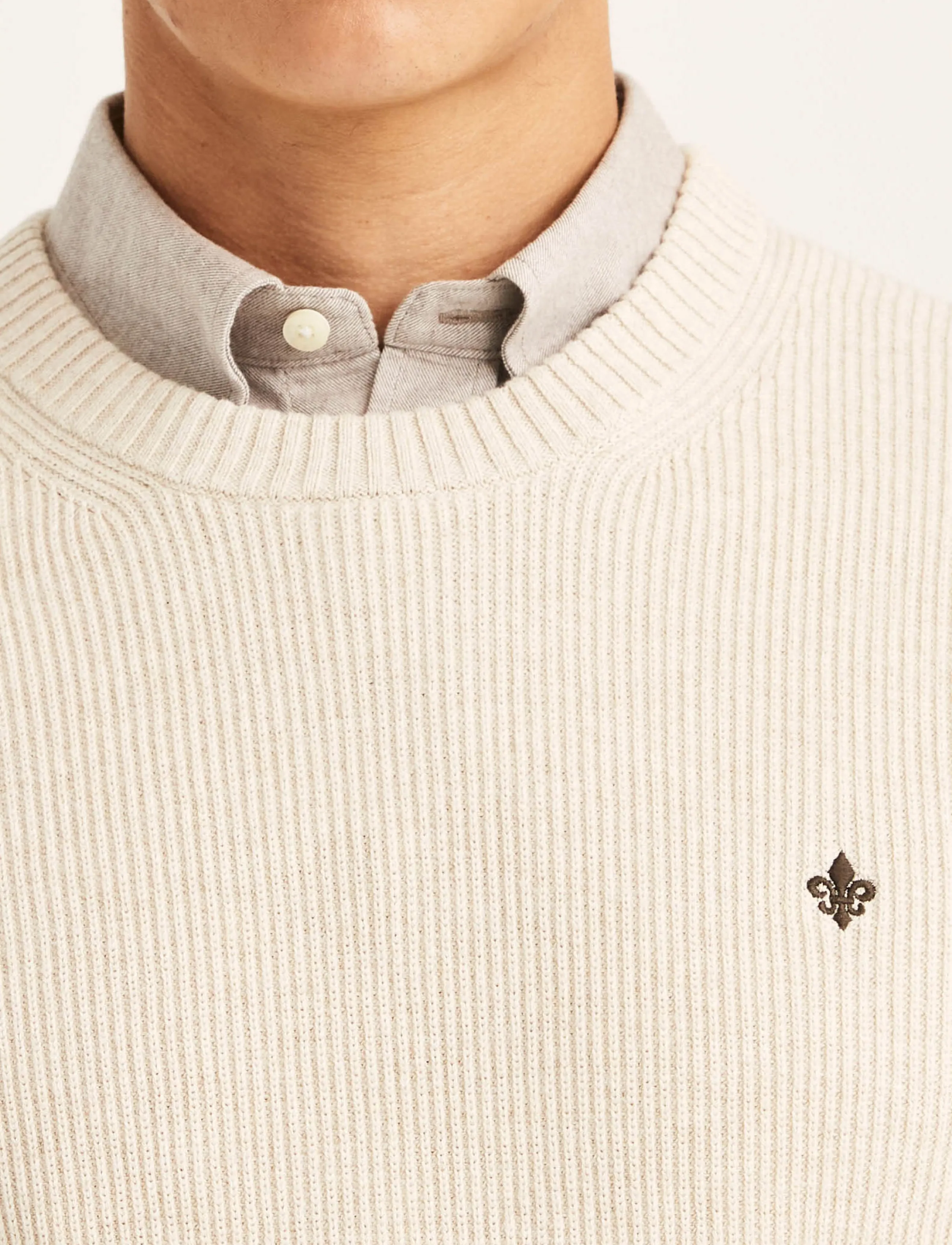 Morris - Colin Oneck - rundhalsad - khaki - 5