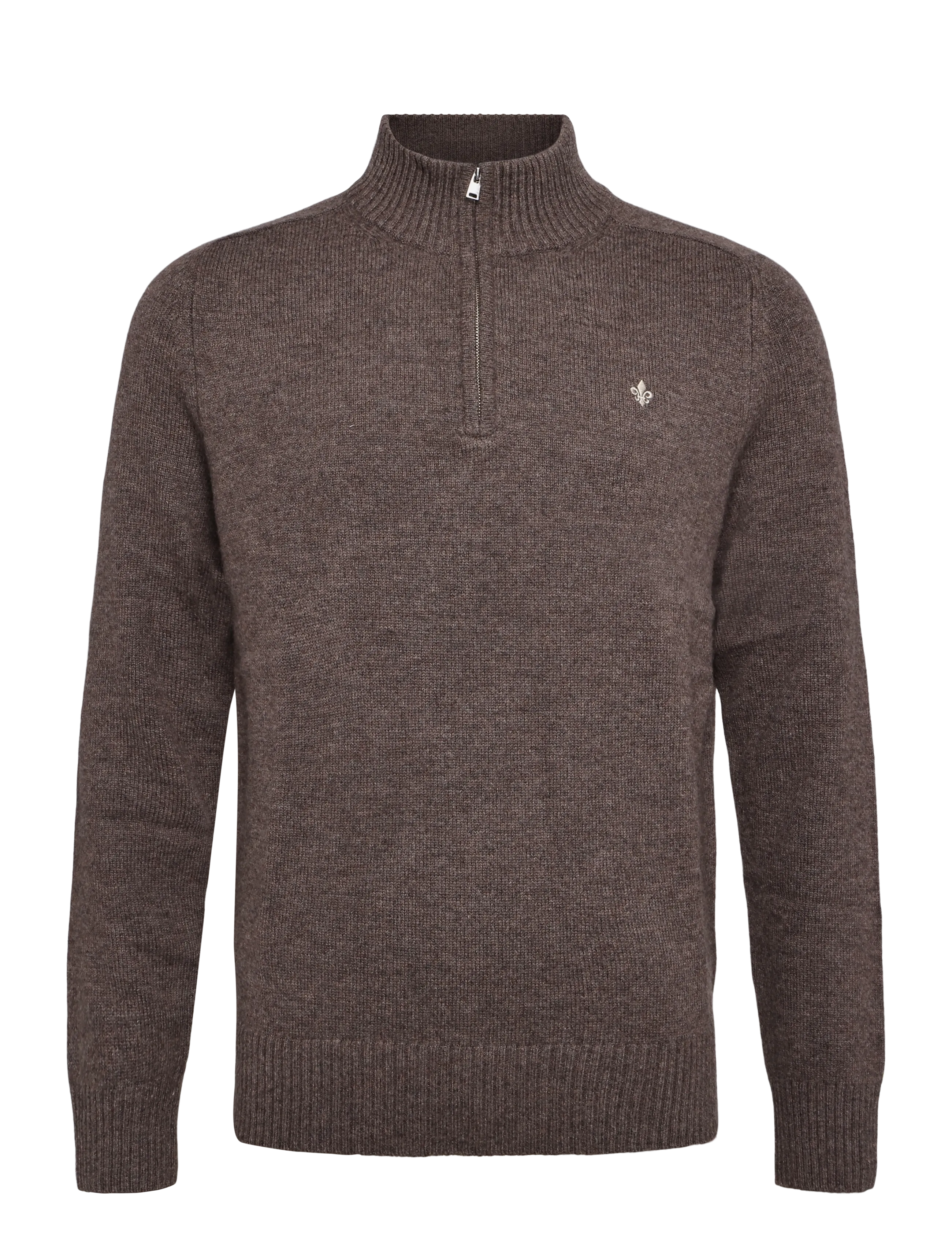 Morris Hertford Half Zip - Pullover mit halbem Reißverschluss - BROWN / brown
