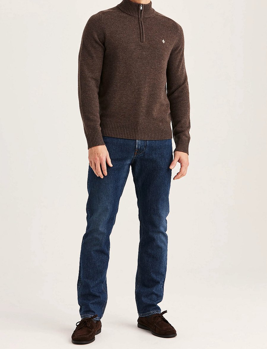 Morris - Hertford Half Zip - halfzip strik - brown - 5