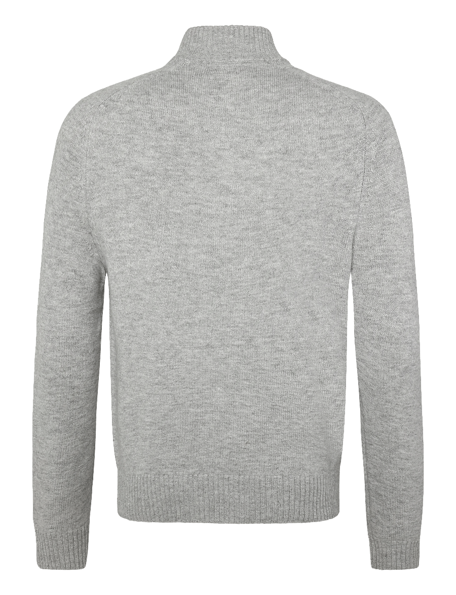Morris - Hertford Half Zip - half zip jumpers - grey - 2