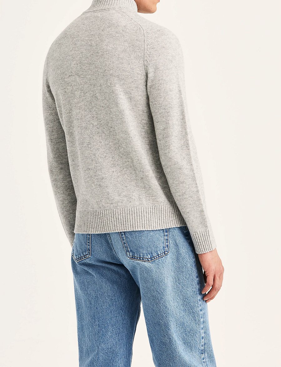 Morris - Hertford Half Zip - half zip jumpers - grey - 0