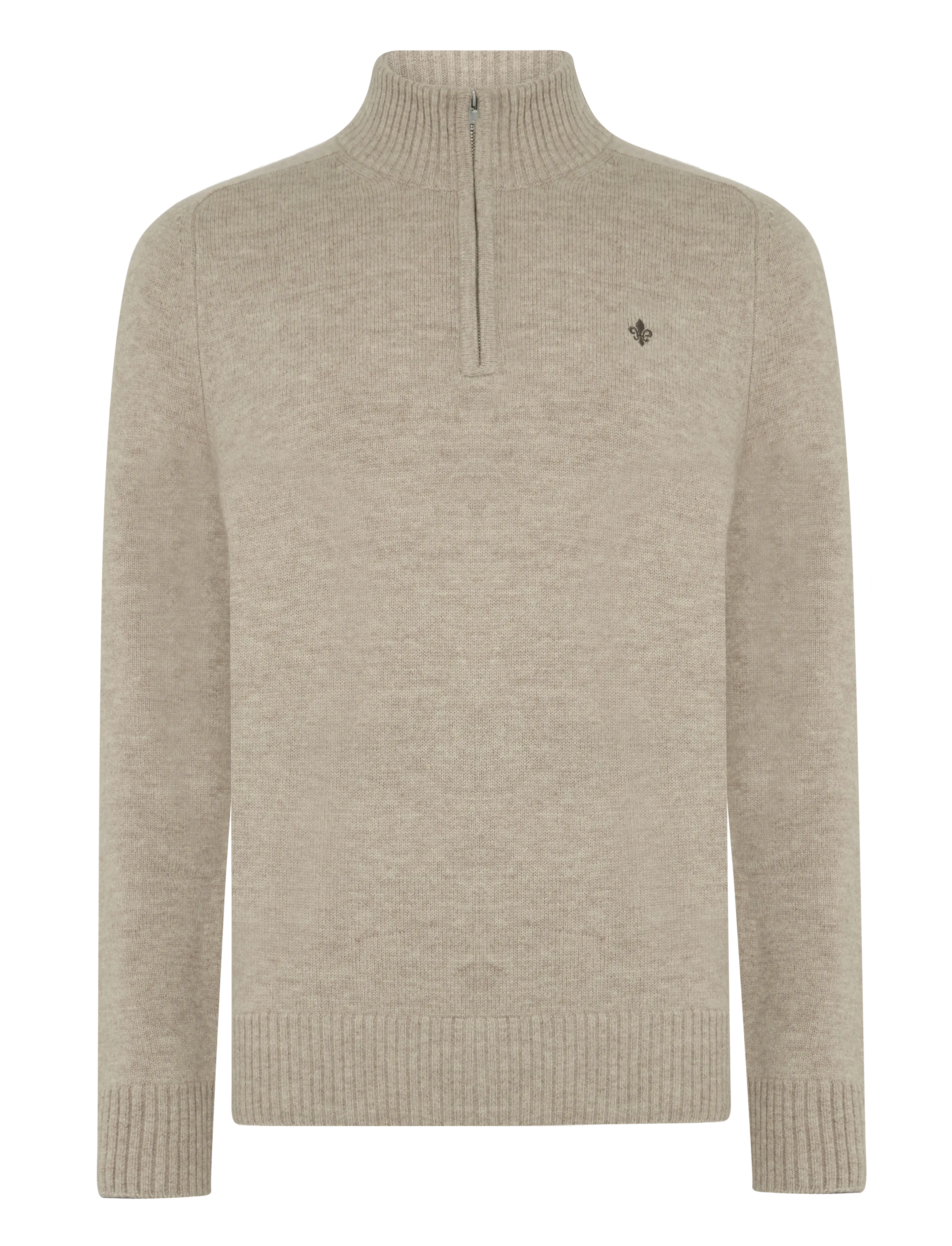Morris - Hertford Half Zip - halfzip strik - khaki - 1