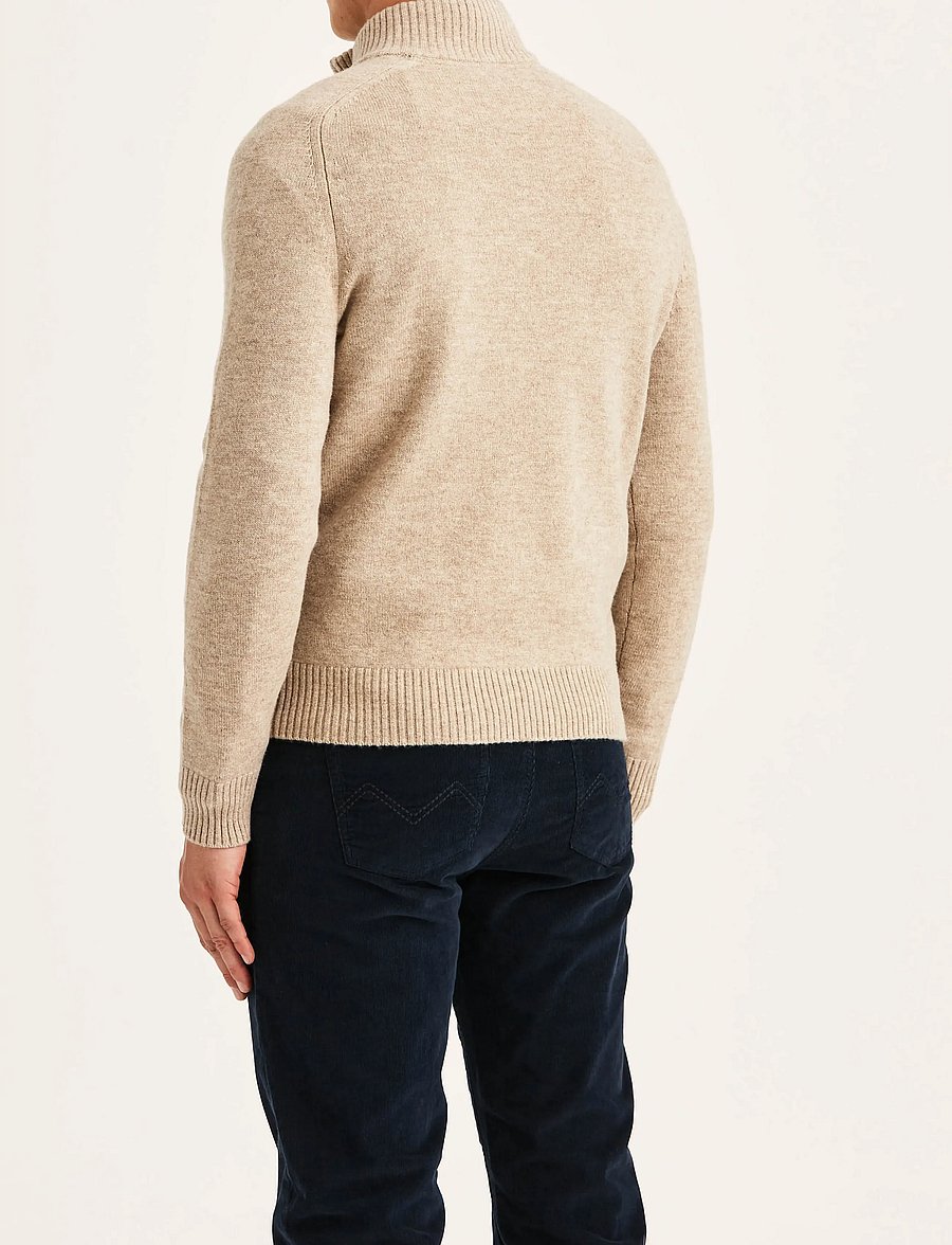 Morris - Hertford Half Zip - halfzip strik - khaki - 0