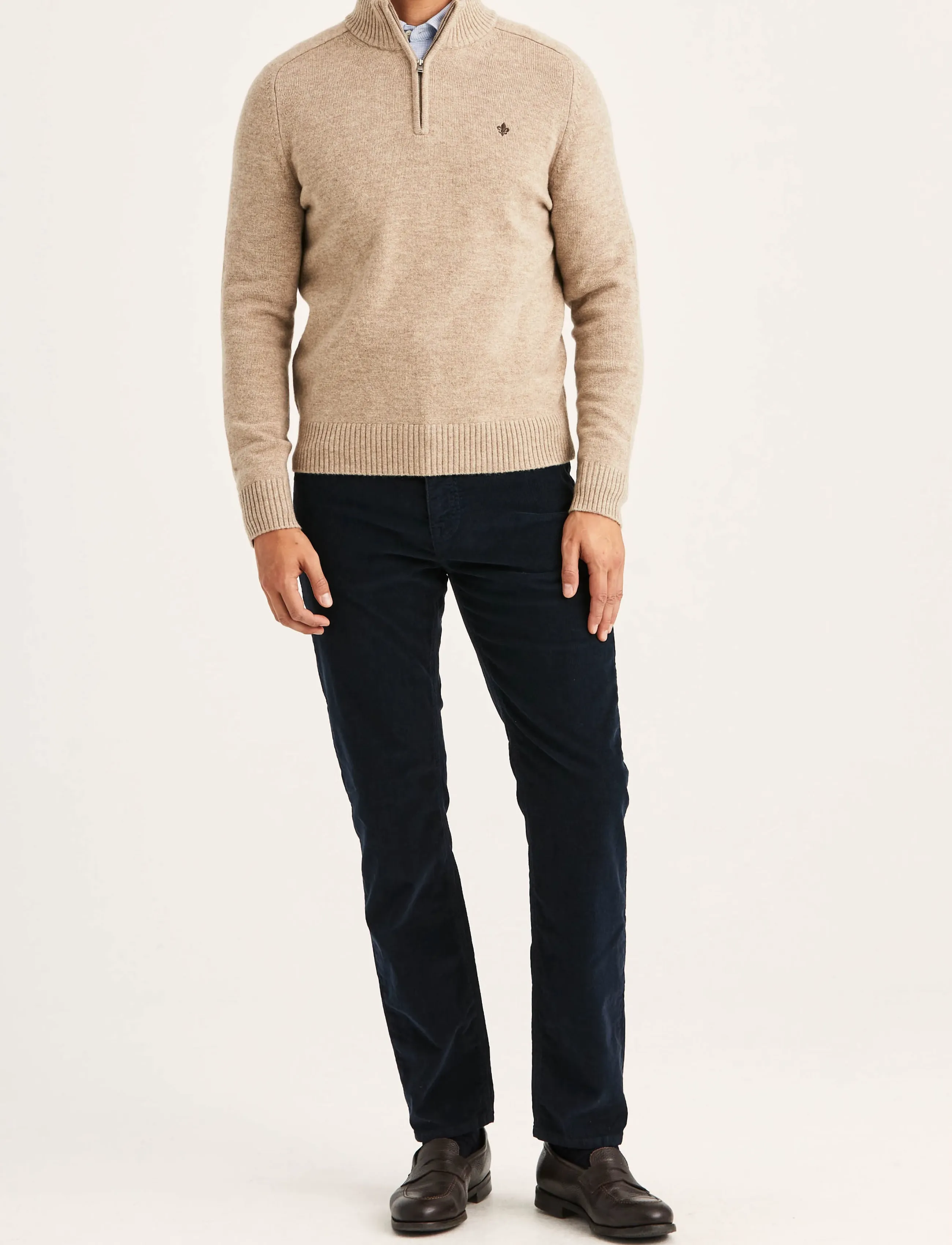 Morris - Hertford Half Zip - halfzip strik - khaki - 5