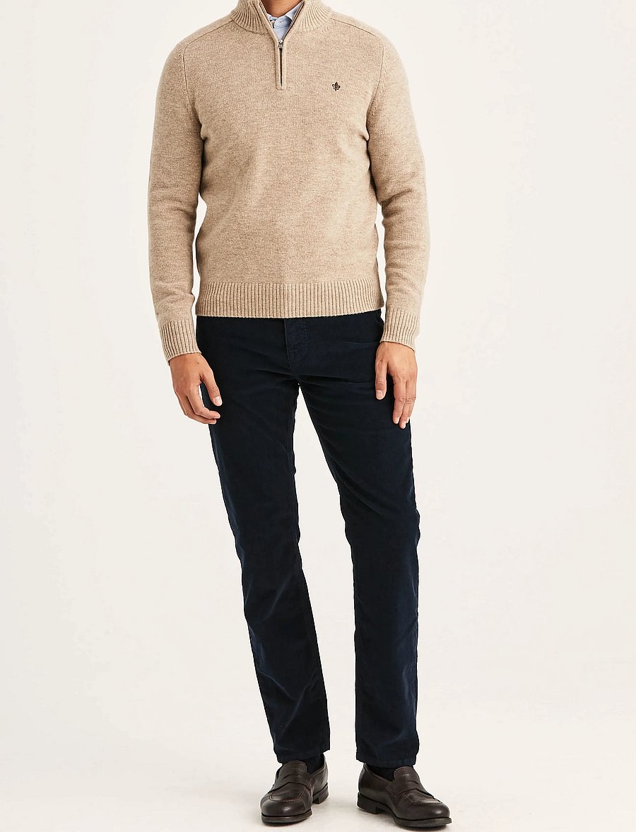 Morris - Hertford Half Zip - halfzip strik - khaki - 5