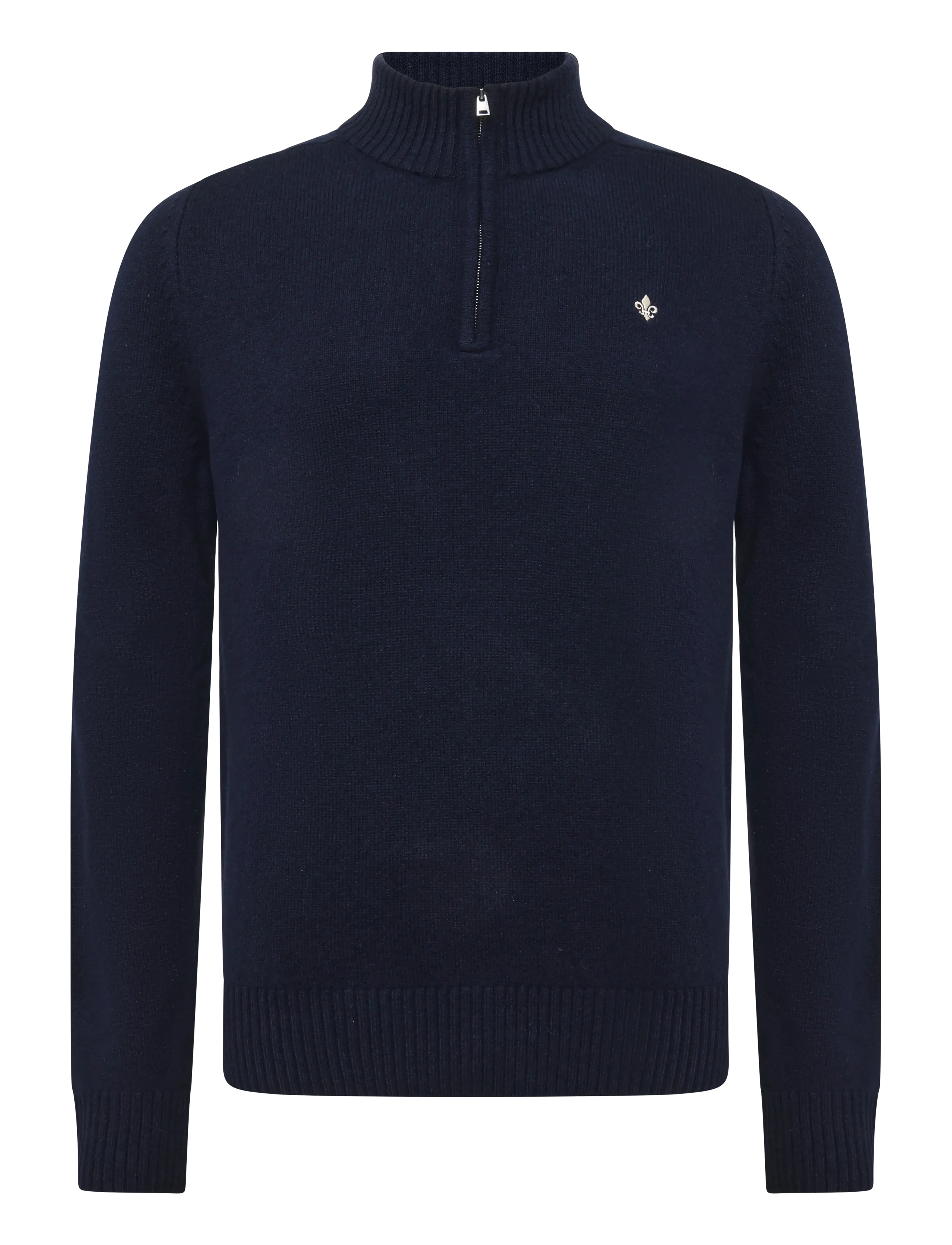 Morris Hertford Half Zip - Strik - NAVY / navy