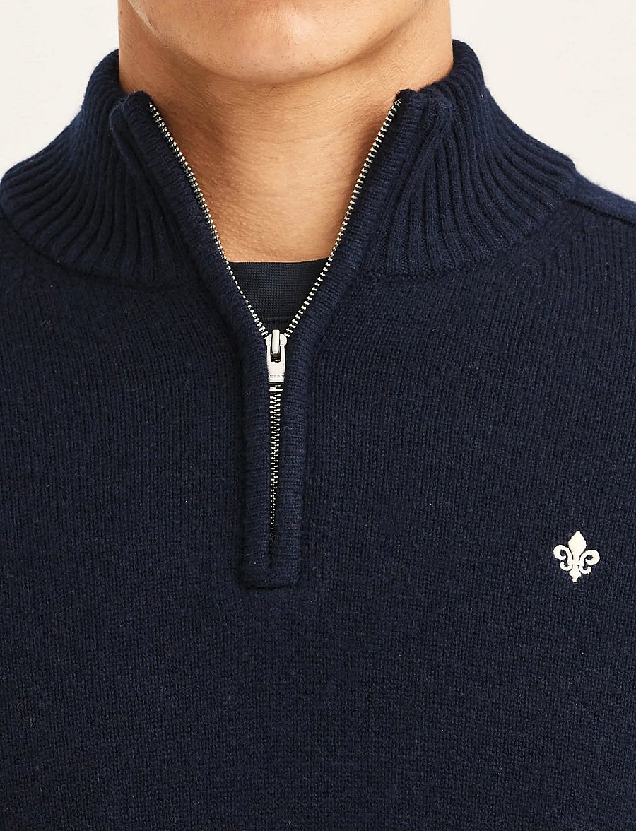Morris - Hertford Half Zip - halfzip strik - navy - 3