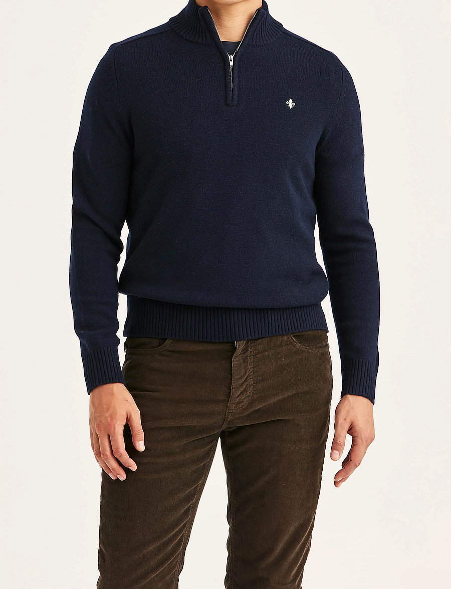 Morris - Hertford Half Zip - halfzip strik - navy - 4