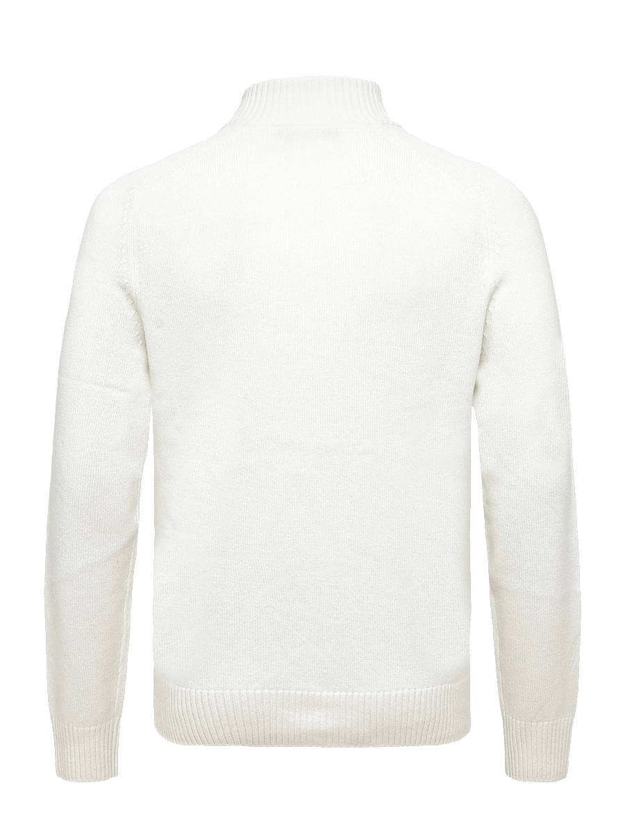 Morris - Hertford Half Zip - halfzip strik - off white - 2