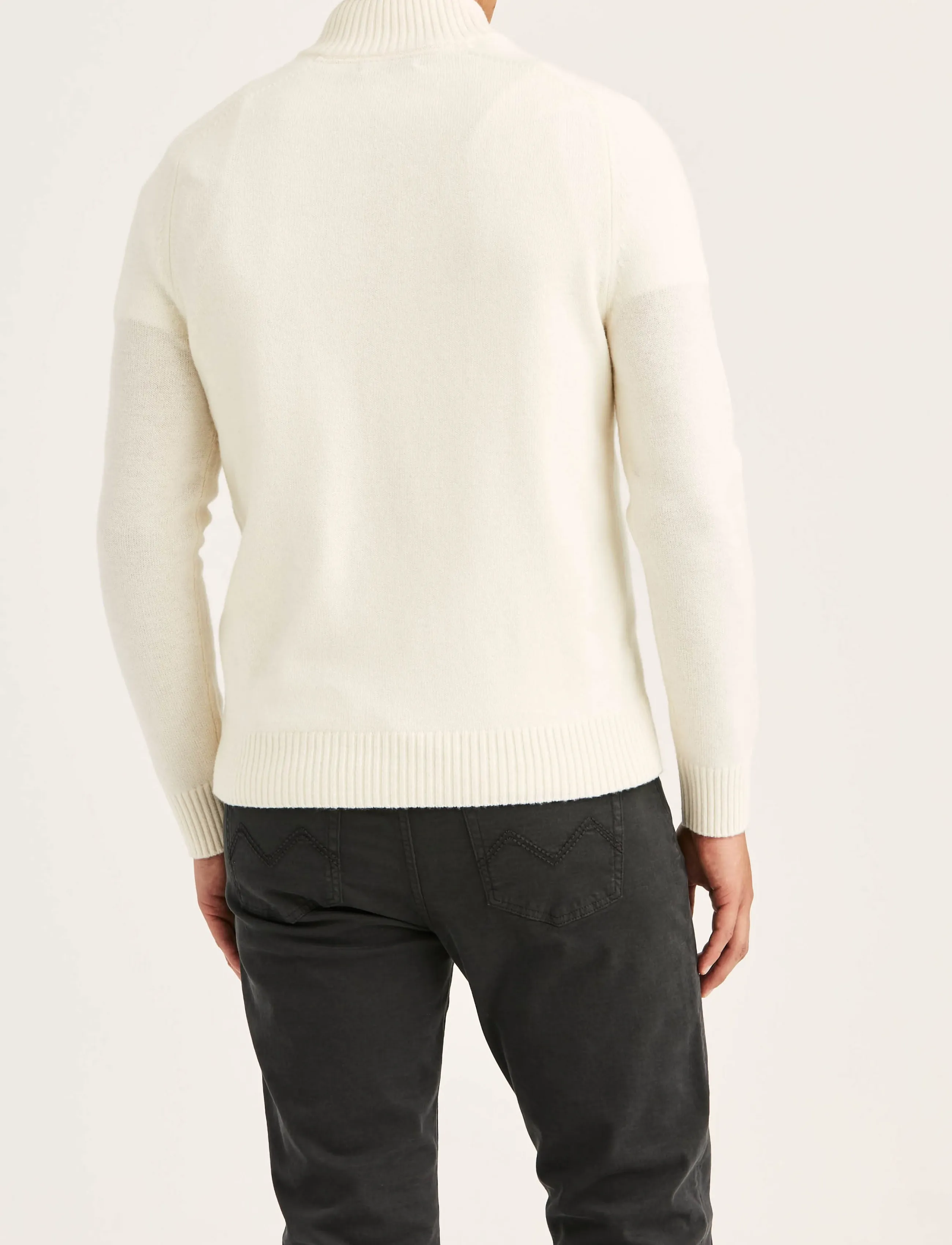 Morris - Hertford Half Zip - off white - 3