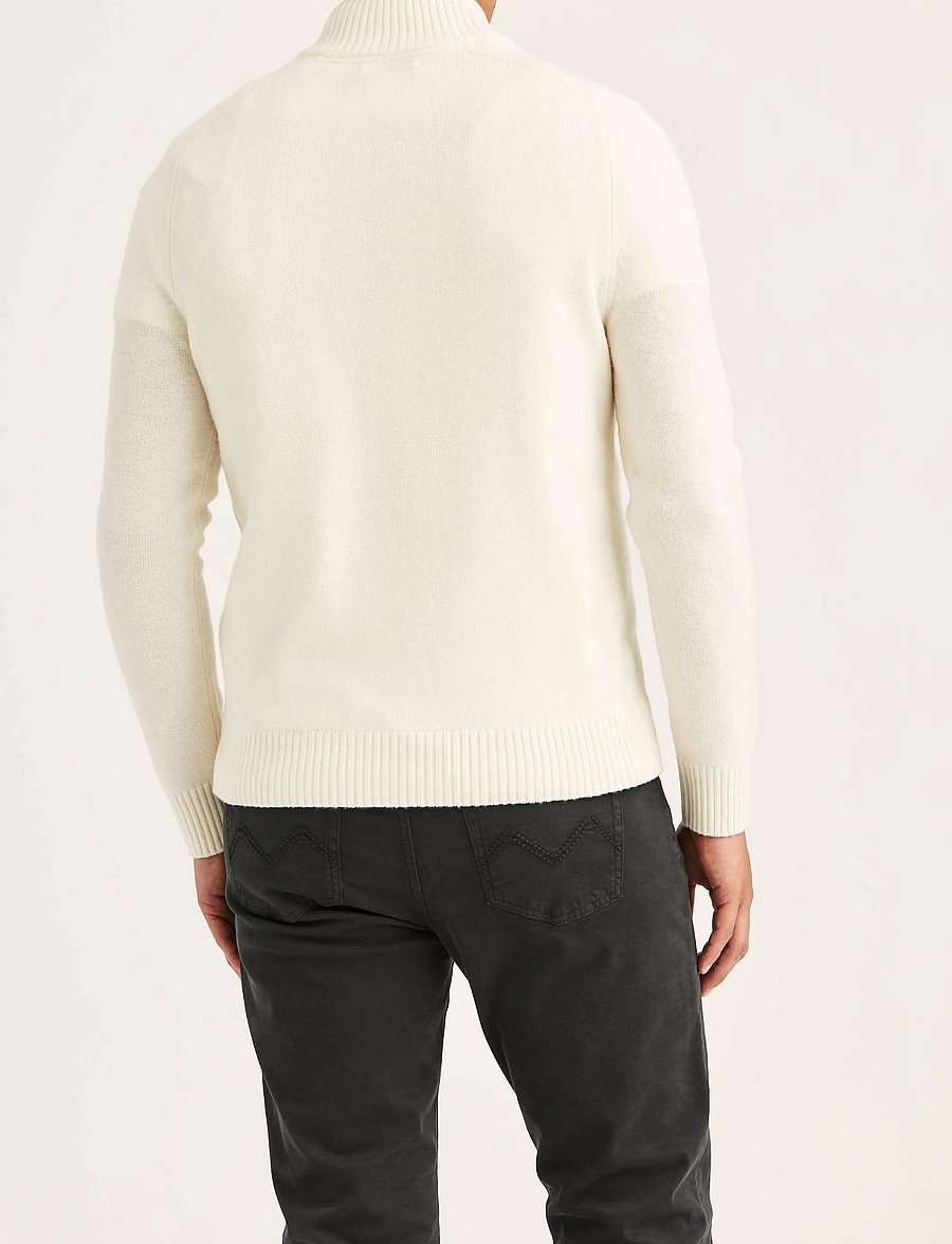 Morris - Hertford Half Zip - halfzip strik - off white - 3