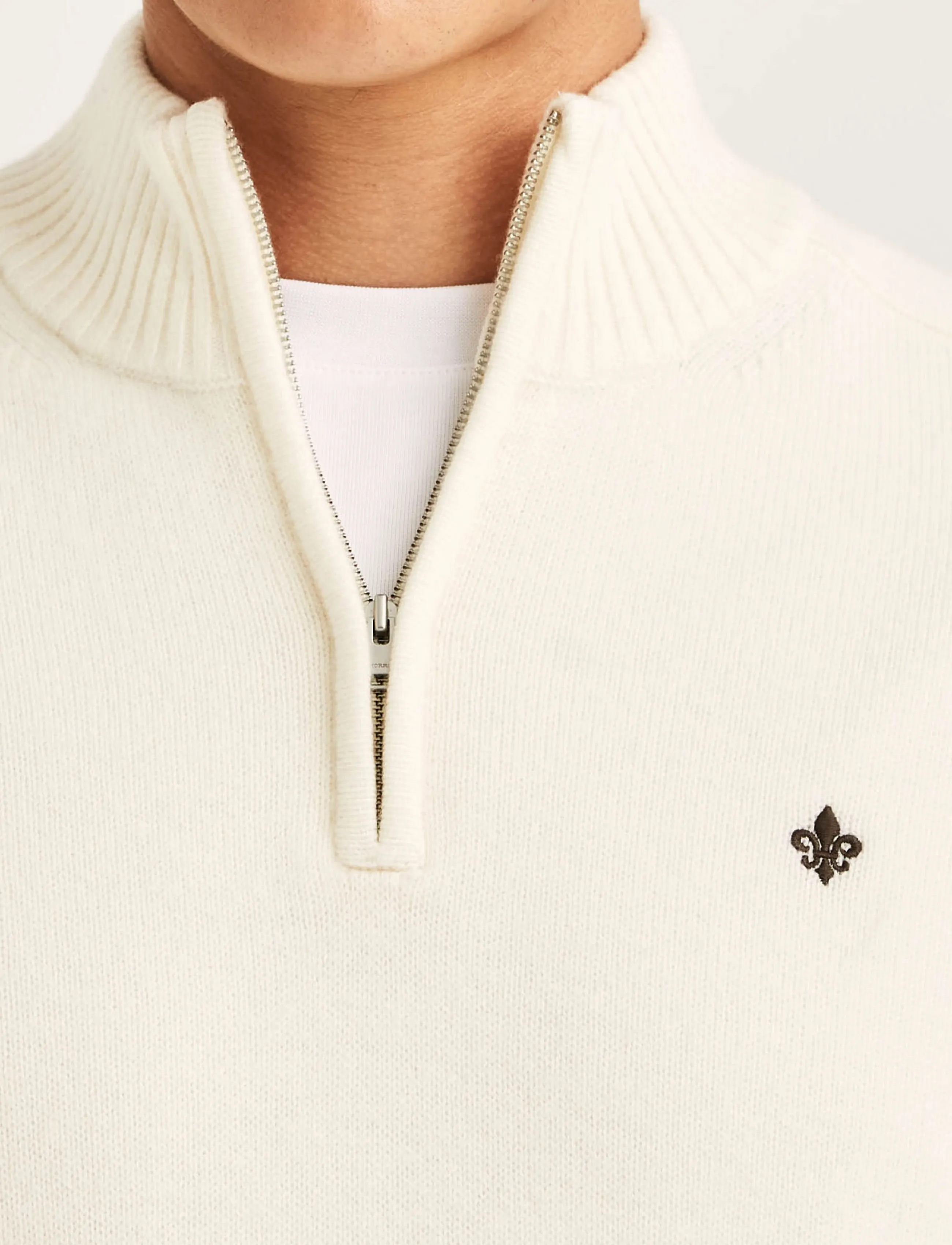 Morris - Hertford Half Zip - off white - 4