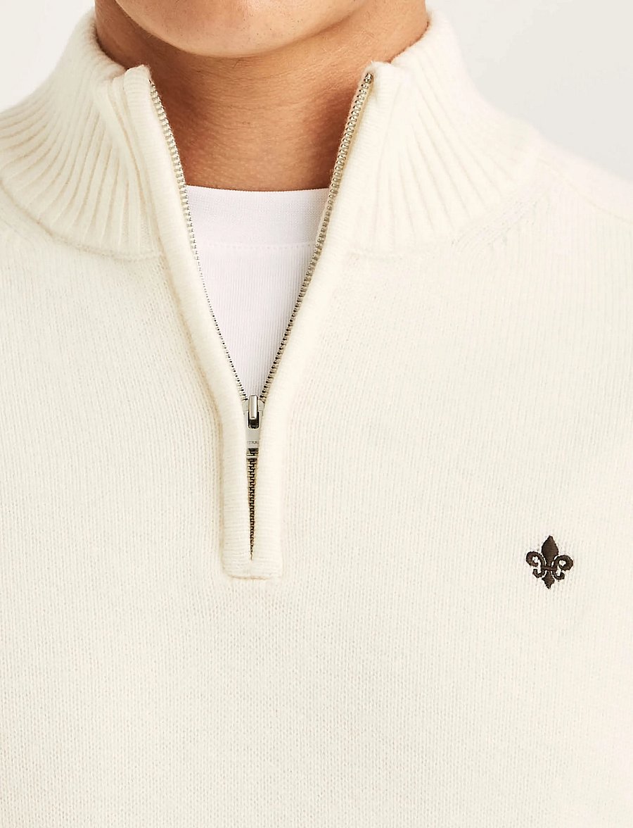 Morris - Hertford Half Zip - halfzip strik - off white - 4