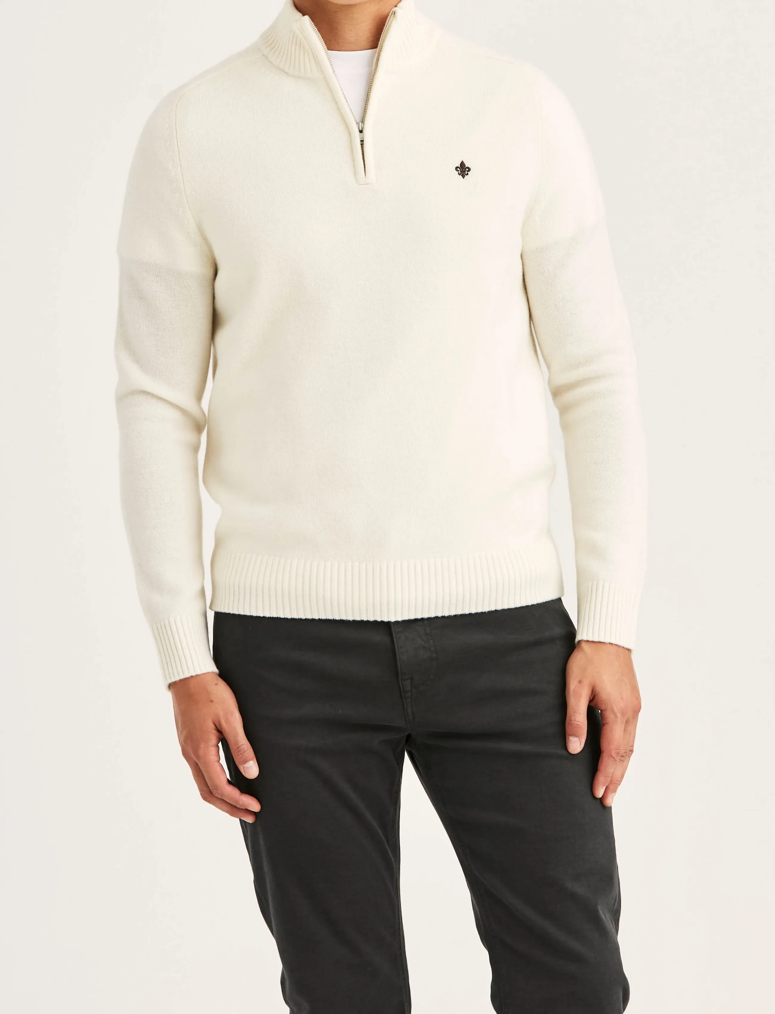Morris Hertford Half Zip stickade tröjor herr – bild 3