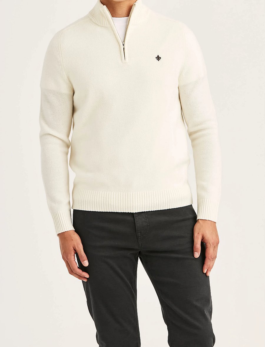 Morris - Hertford Half Zip - halfzip strik - off white - 0