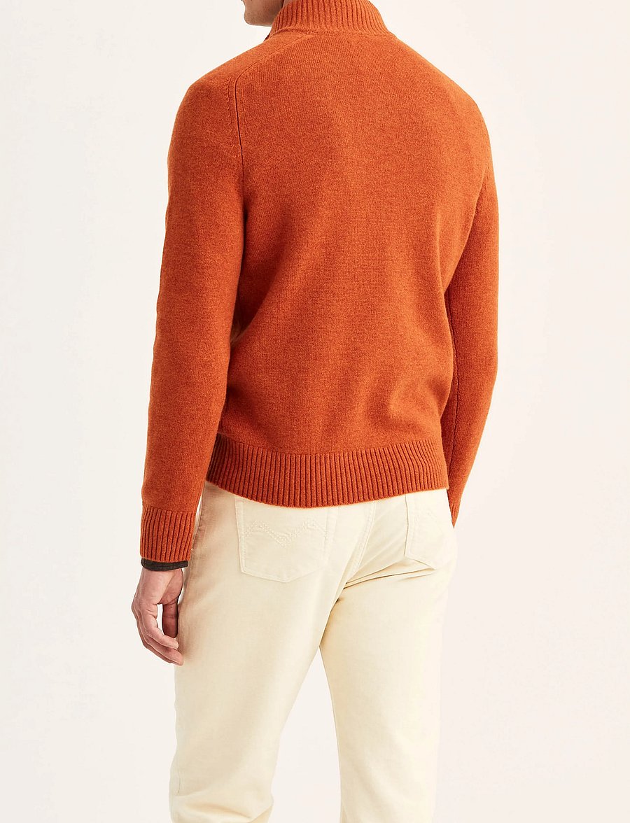 Morris - Hertford Half Zip - pullover mit halbem reißverschluss - orange - 0