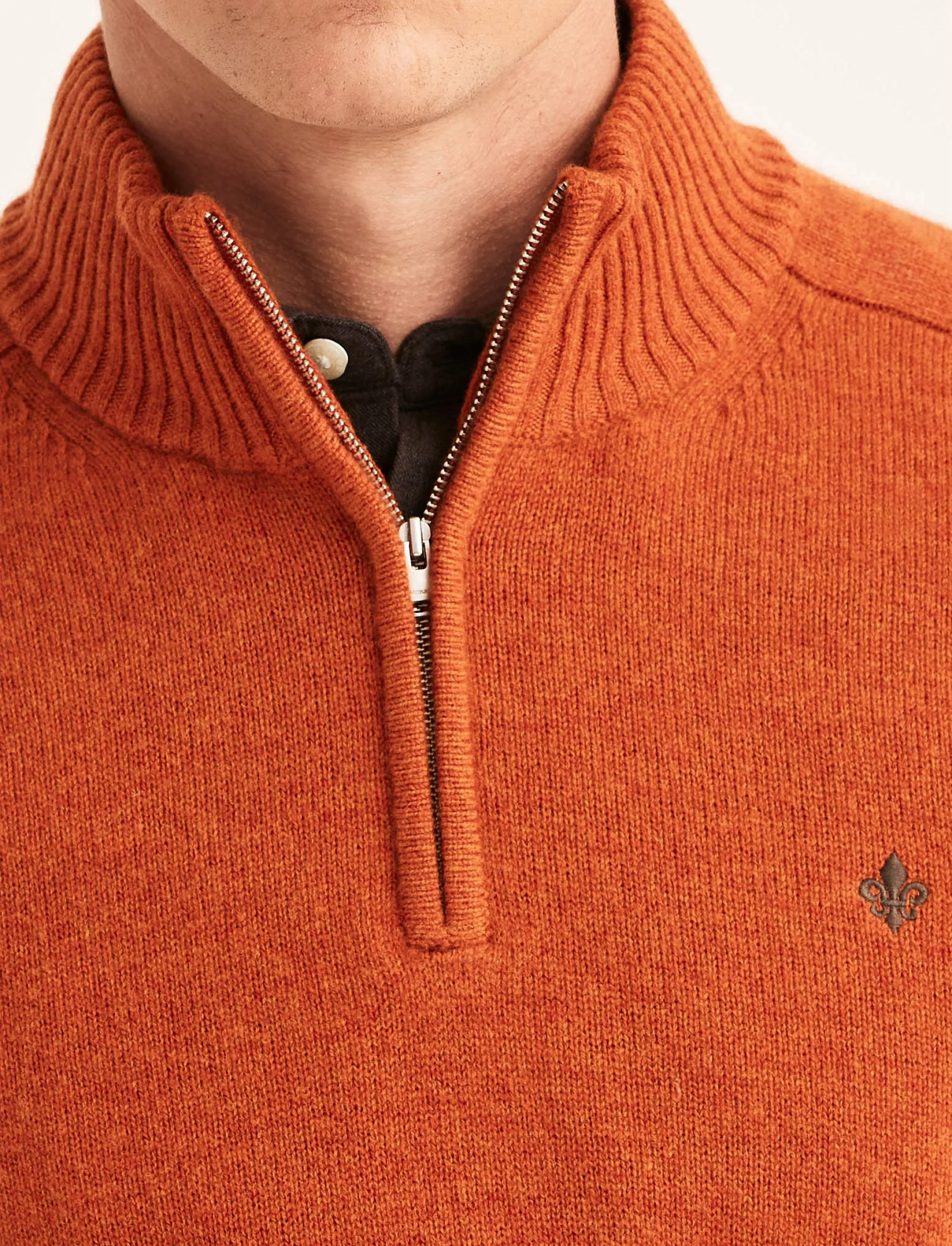 Morris - Hertford Half Zip - pullover mit halbem reißverschluss - orange - 3