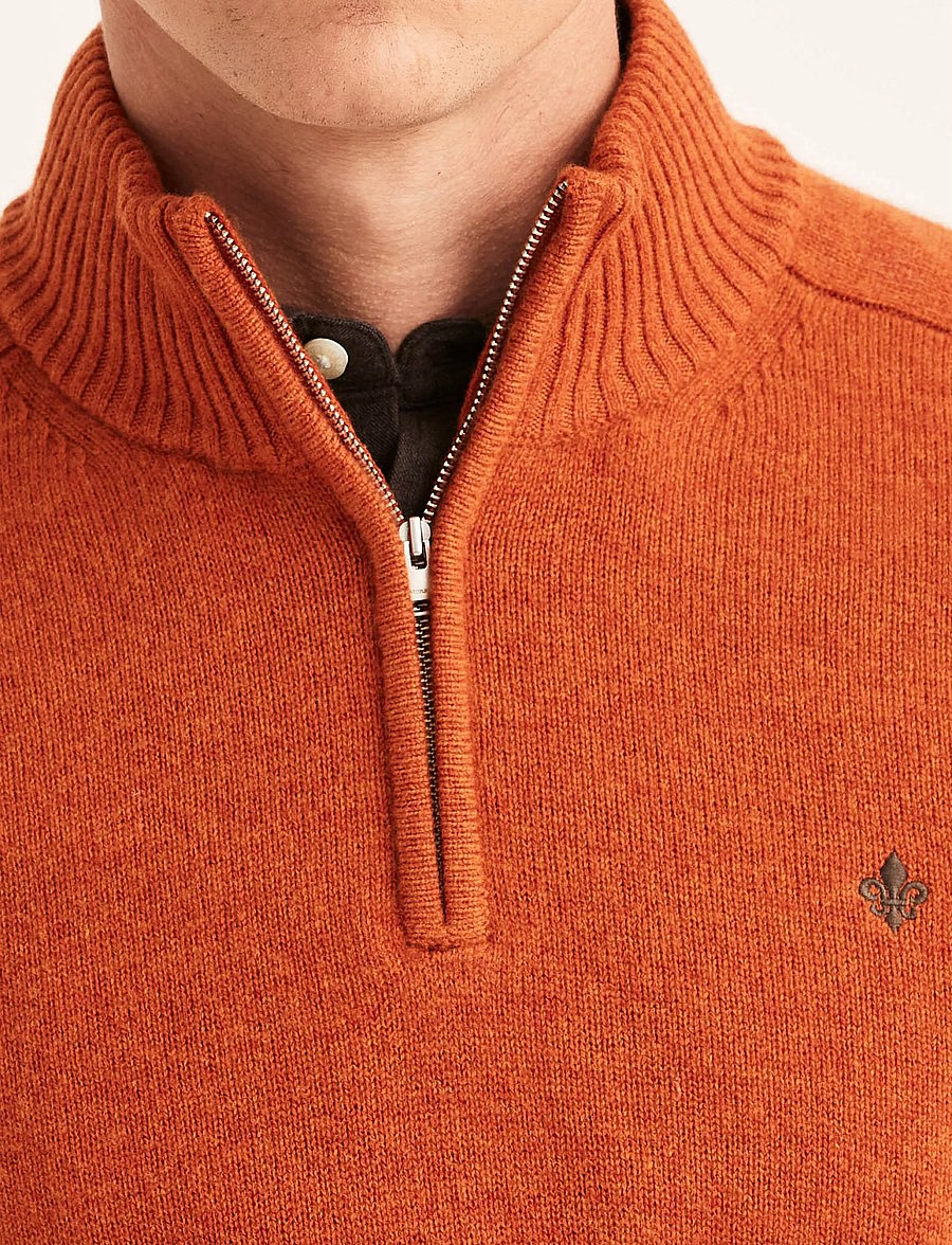 Morris - Hertford Half Zip - pullover mit halbem reißverschluss - orange - 3