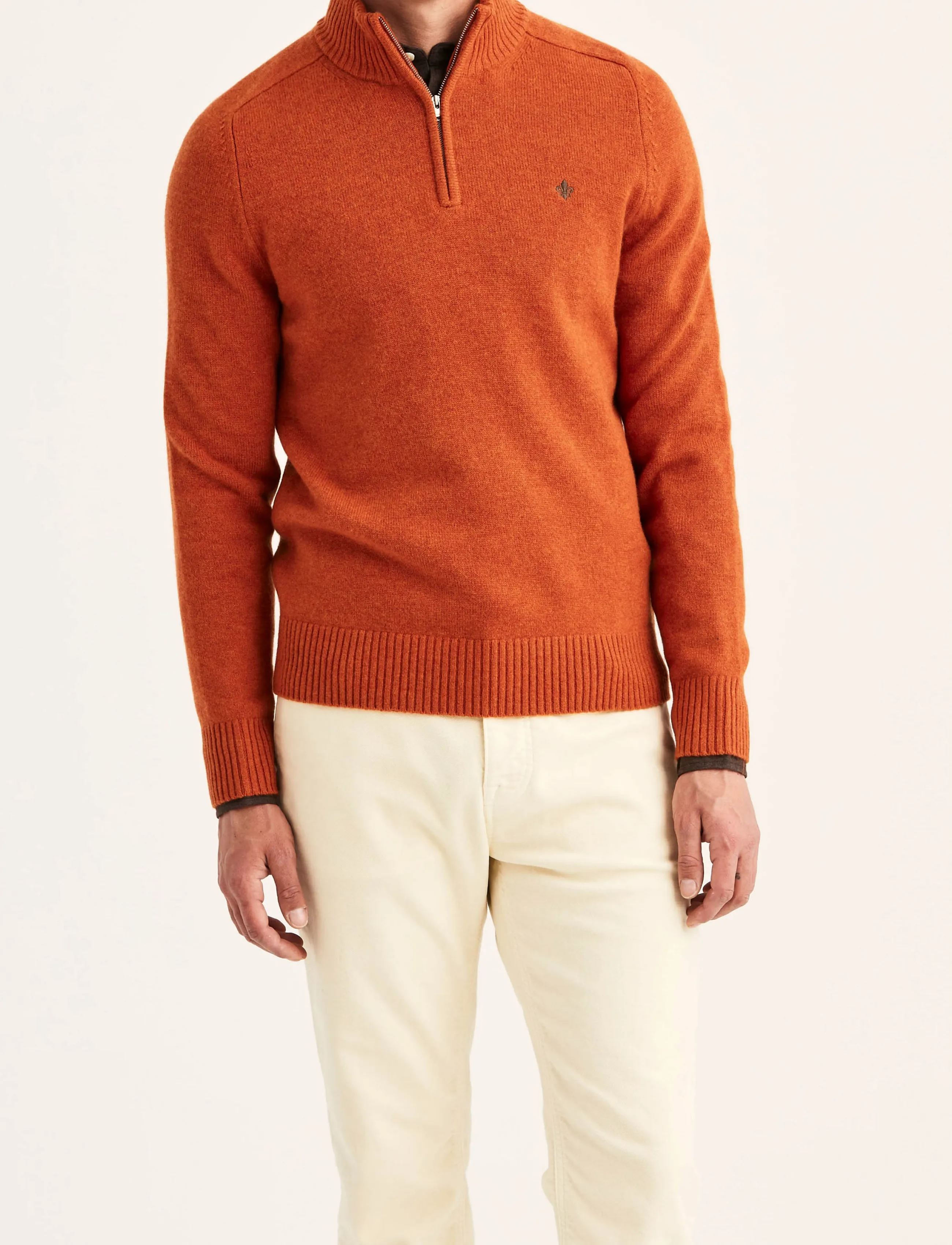 Morris - Hertford Half Zip - pullover mit halbem reißverschluss - orange - 4