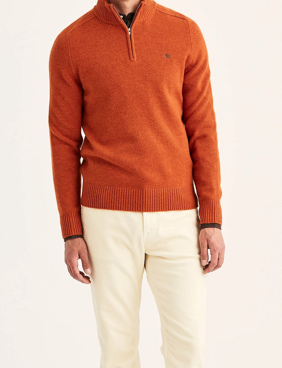 Morris - Hertford Half Zip - pullover mit halbem reißverschluss - orange - 4