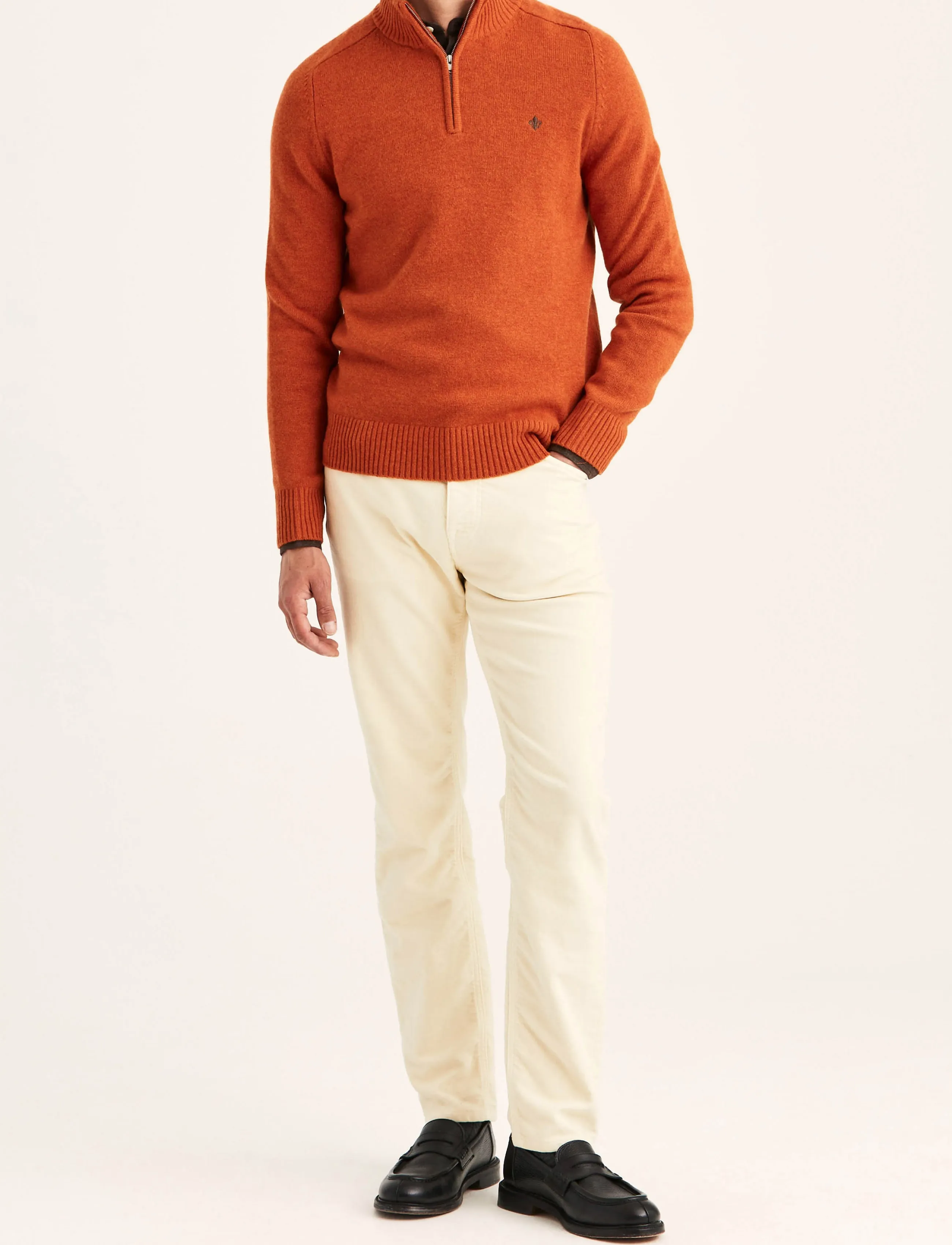 Morris - Hertford Half Zip - pullover mit halbem reißverschluss - orange - 5